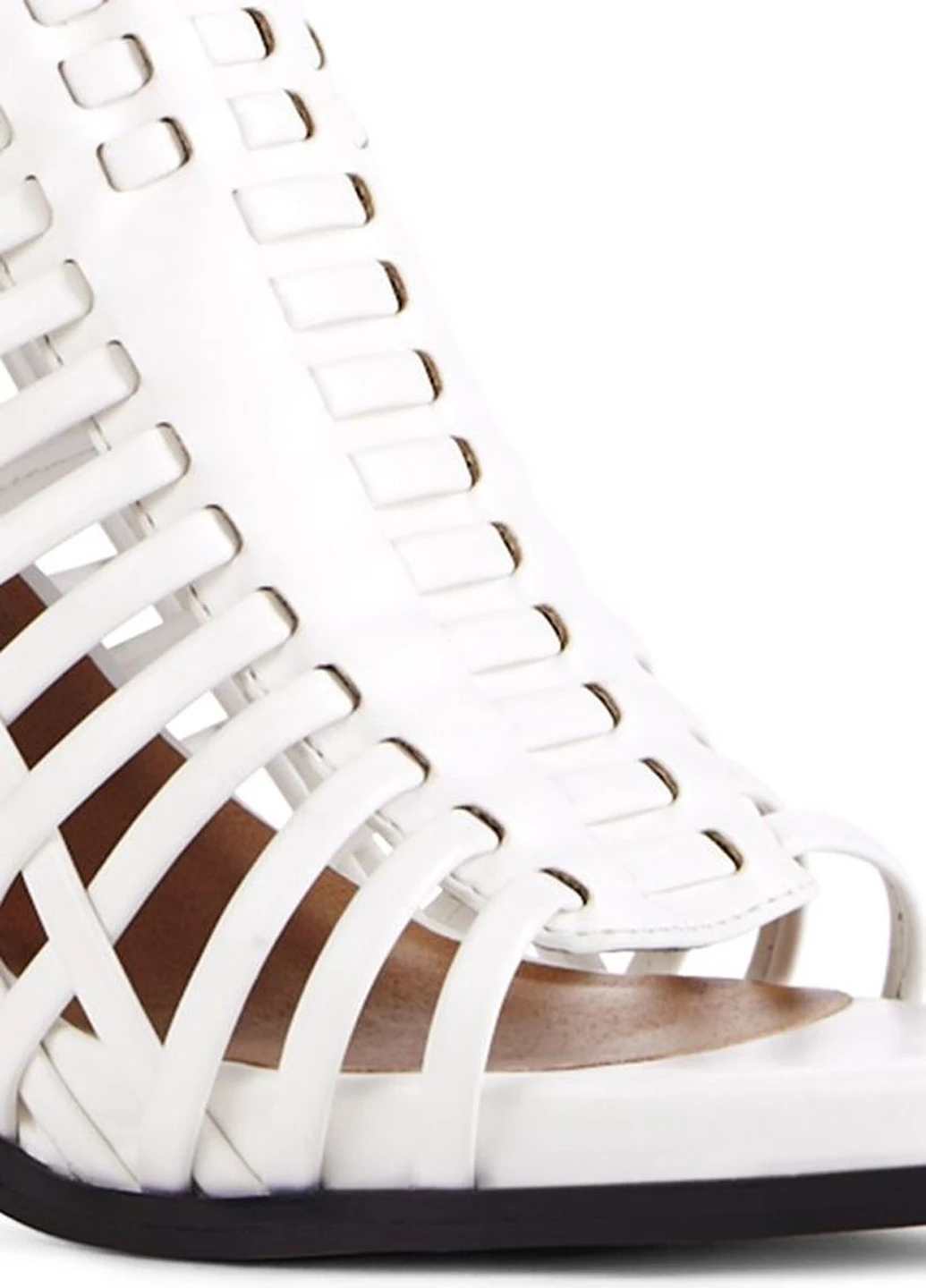 Белые босоножки JustFab с ремешком