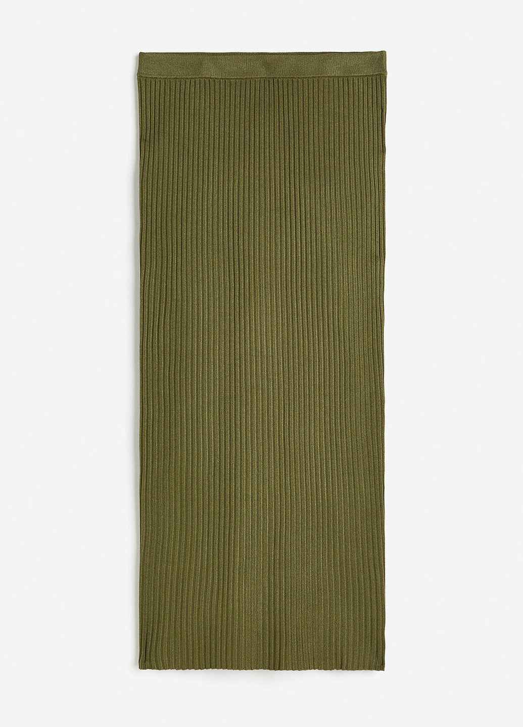 Оливковая (хаки) кэжуал однотонная юбка H&M