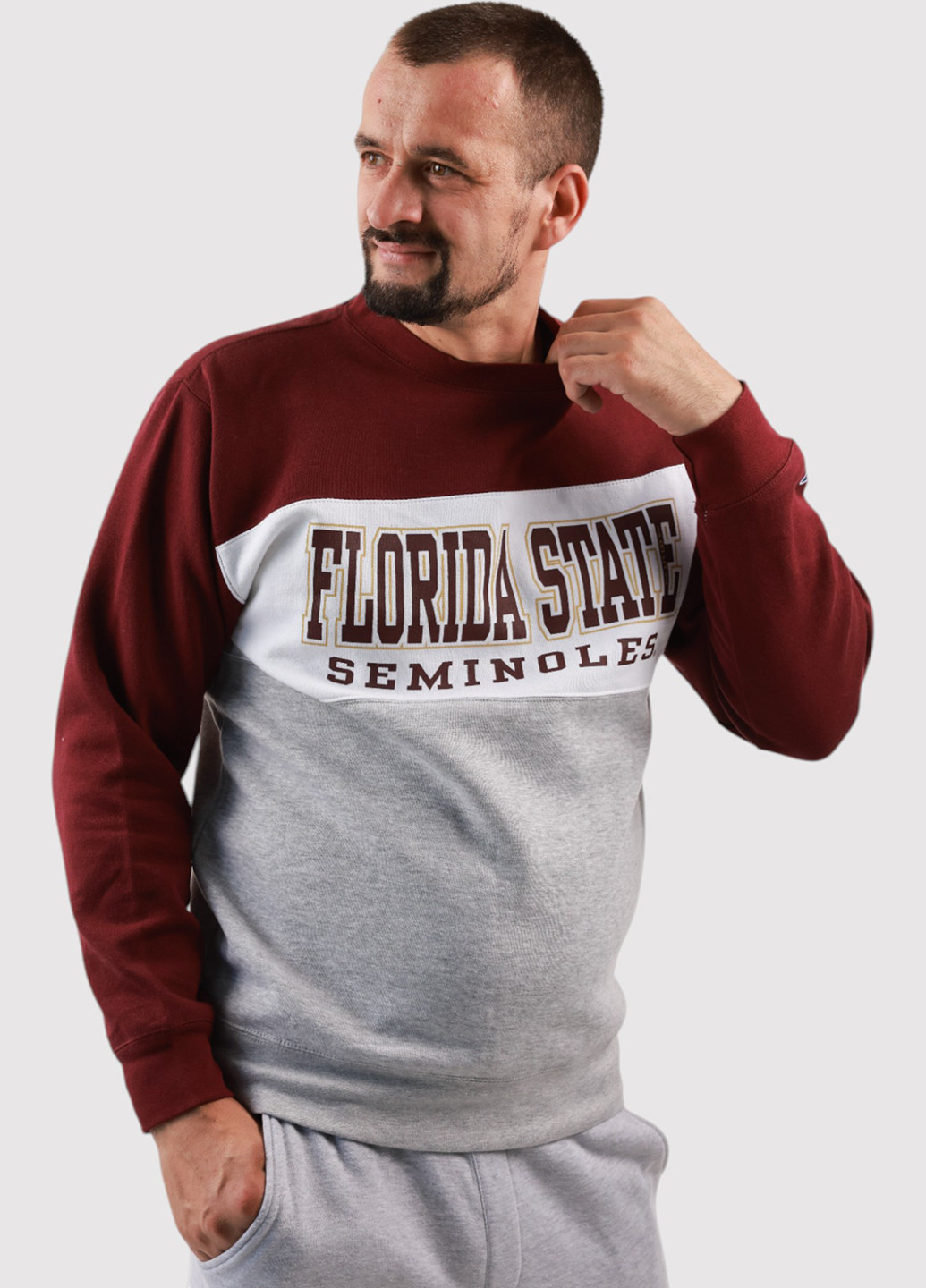 Комбинированный свитшот Blue 84 колор блок нашивки (361422134)