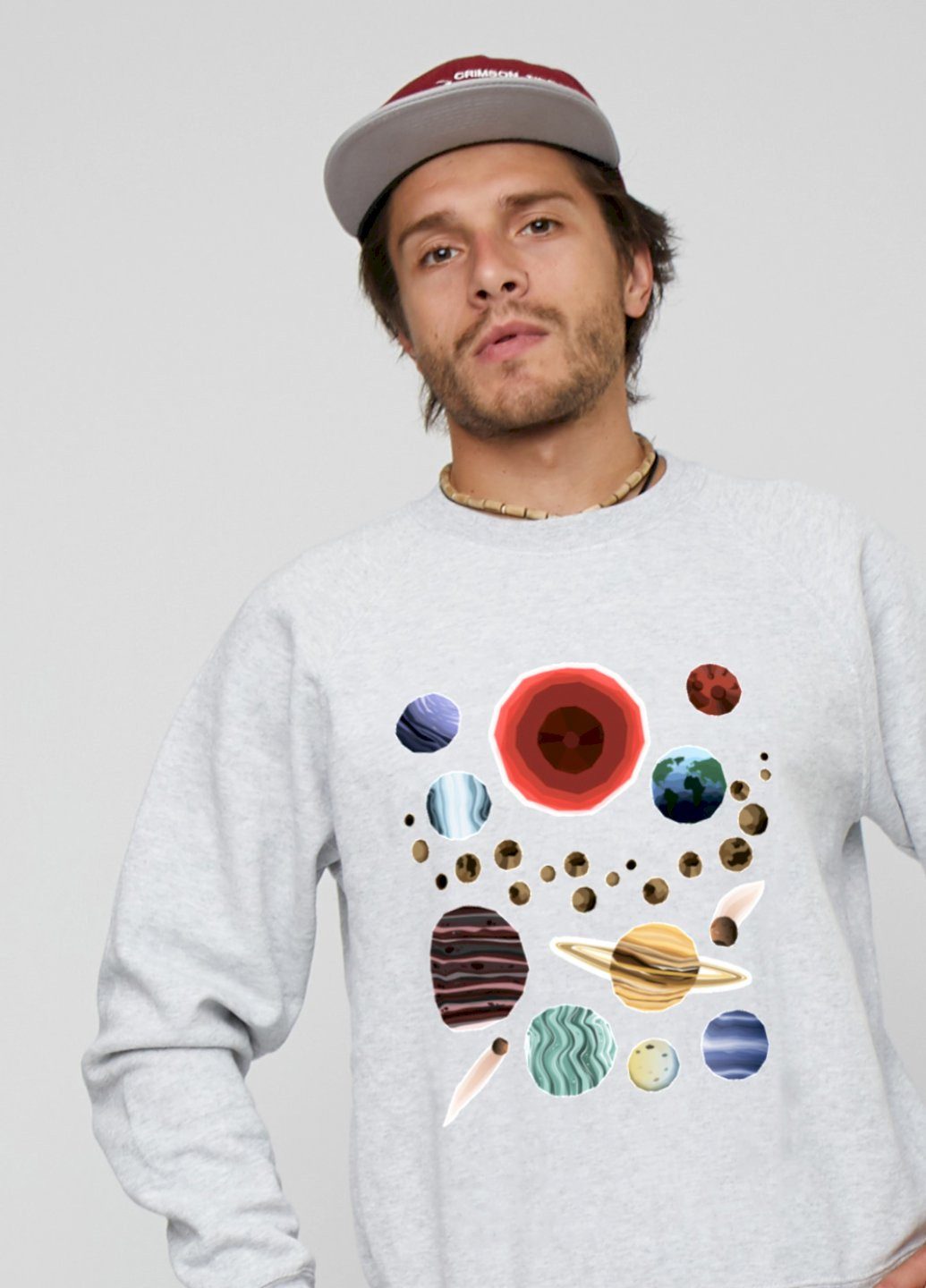 Серый свитшот мужской YAPPI рисунок (251424328)