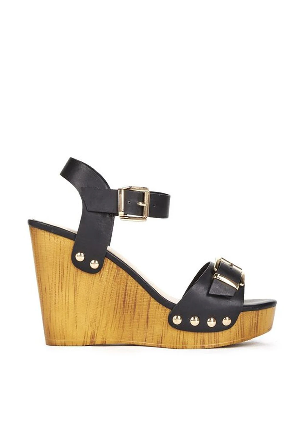 Черные босоножки JustFab с ремешком с заклепками