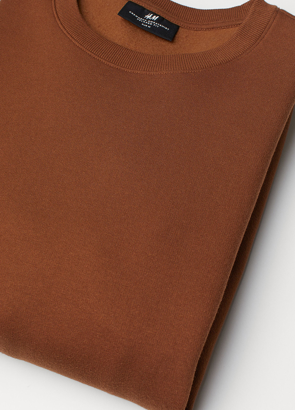 Коричневый свитшот H&M однотонный без декора (366095938)