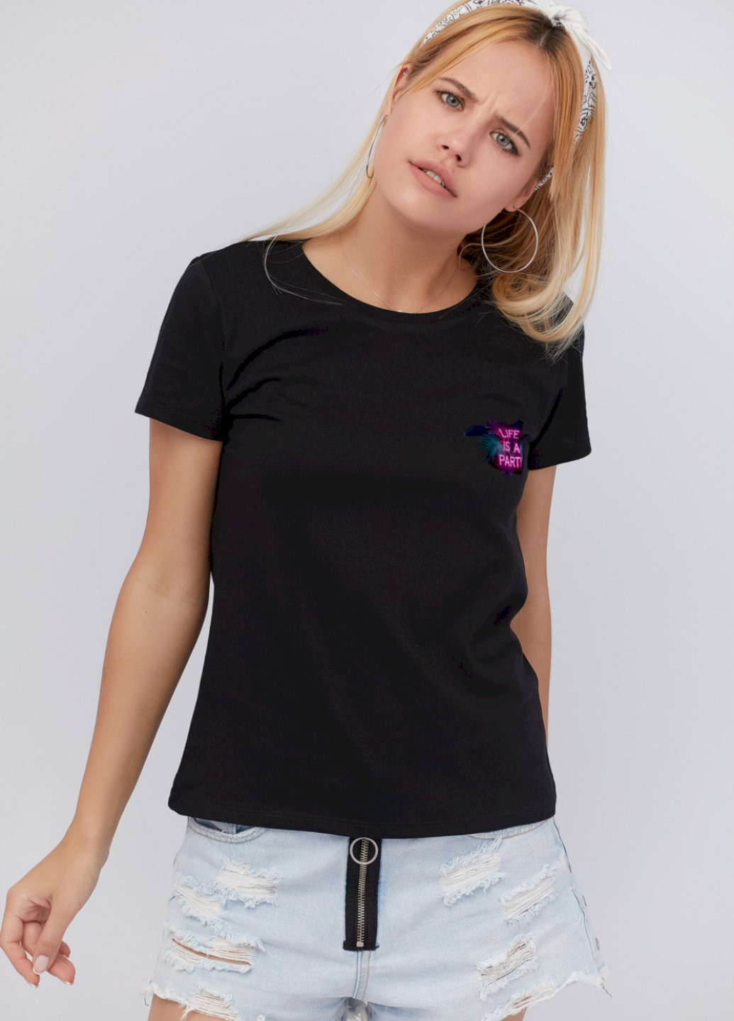 Футболка женская Basic YAPPI - (253384625)