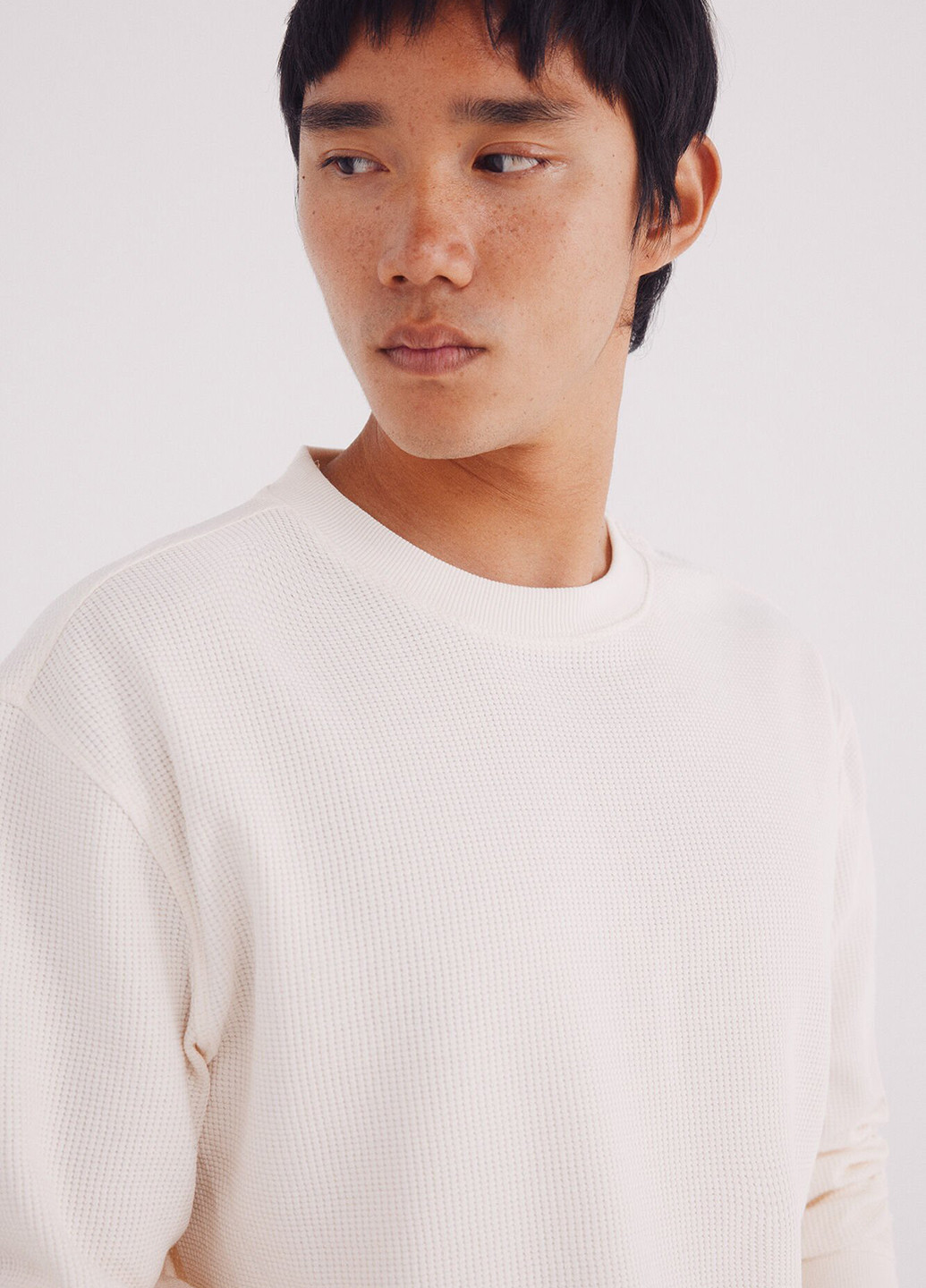 Белый демисезонный кэжуал лонгслив Springfield однотонный