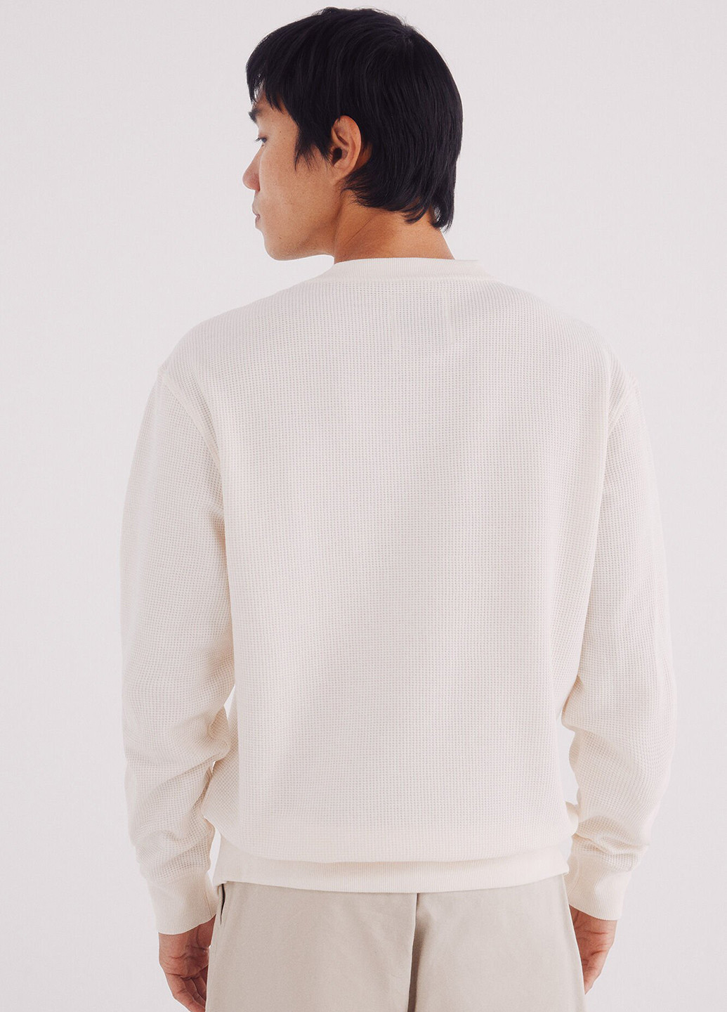 Белый демисезонный кэжуал лонгслив Springfield однотонный