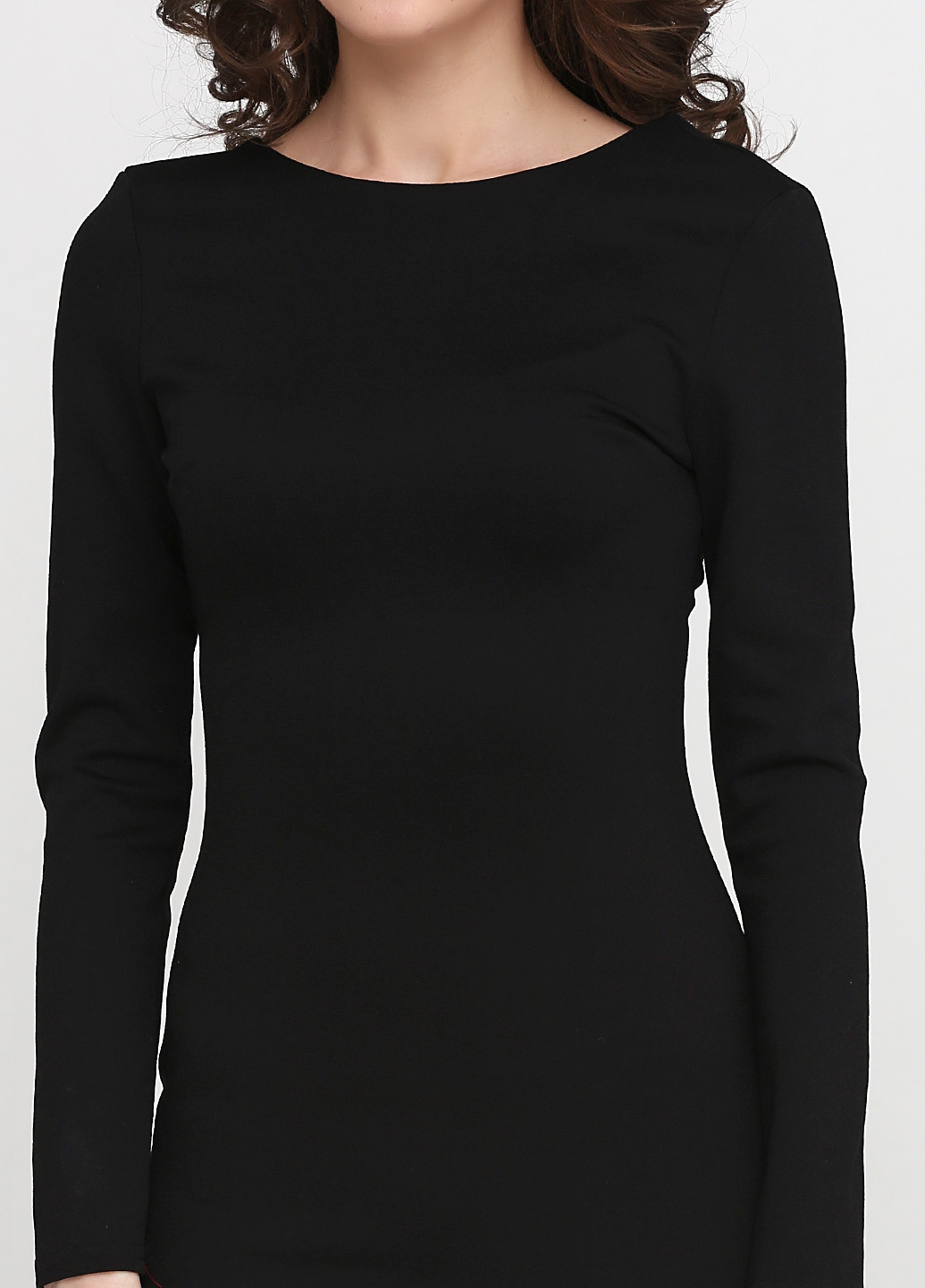 Черное кэжуал платье Le'Katrin family однотонное