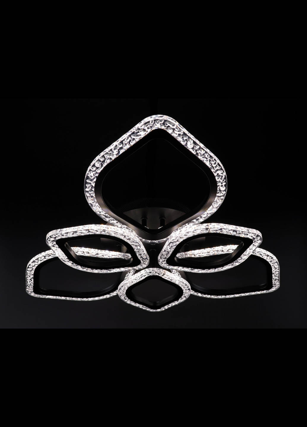 Люстра потолочная LED с пультом A2522/3+3-bk Черный 10х62х62 см. Handmade (234540210)