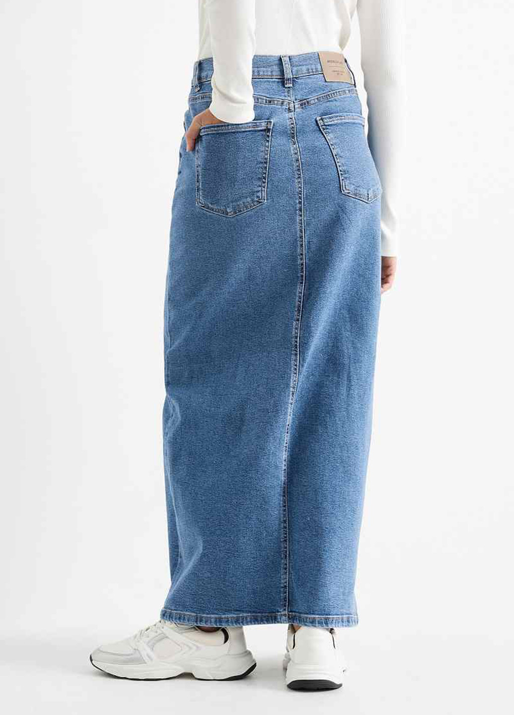 Синяя джинсовая, кэжуал однотонная юбка C&A