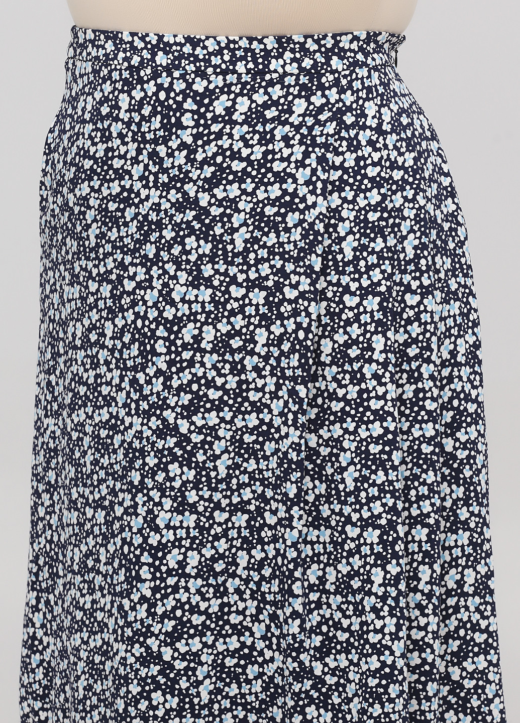 Темно-синяя кэжуал цветочной расцветки юбка Boden а-силуэта (трапеция)