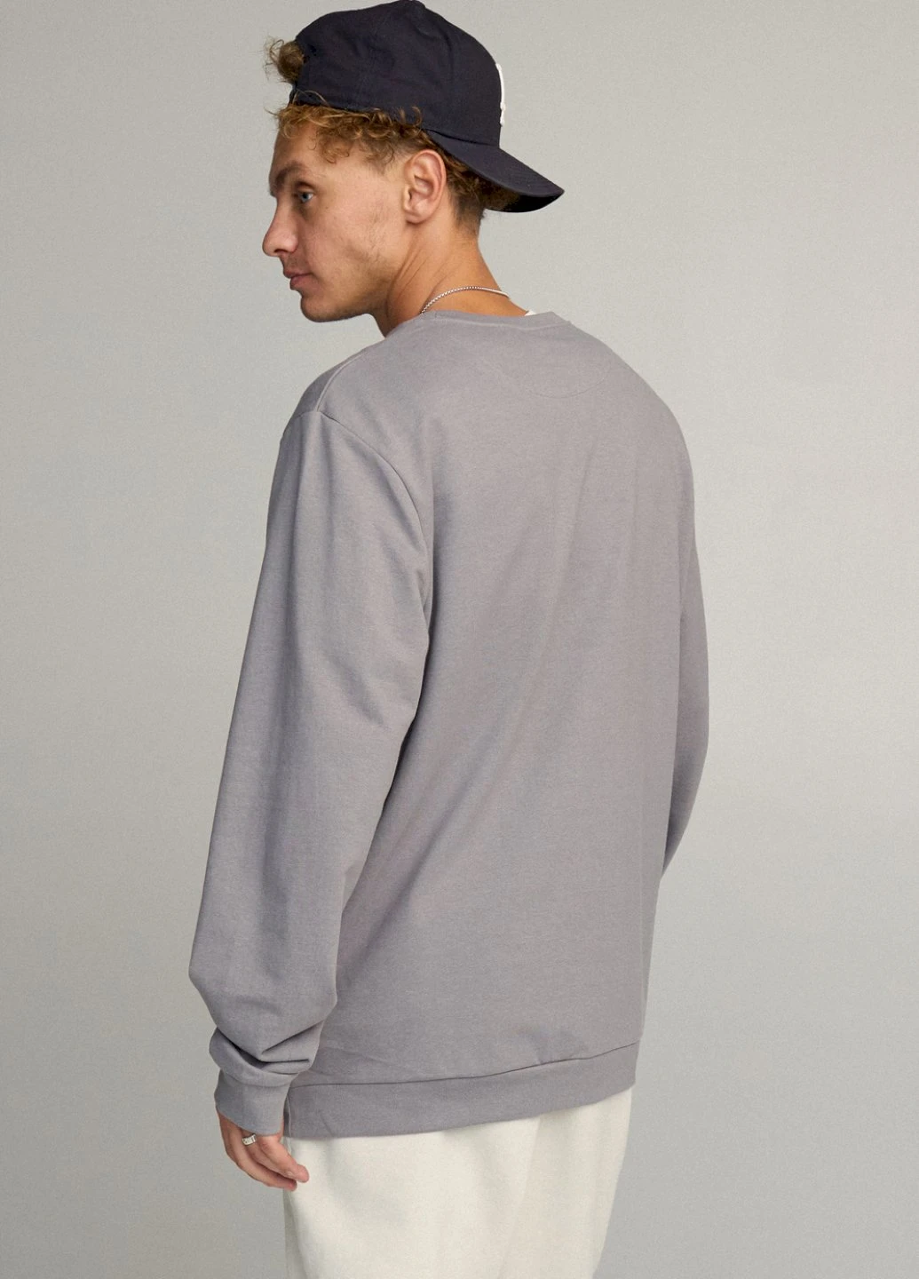 Сірий світшот чоловічий oversize /no flis/ YAPPI (252259262)