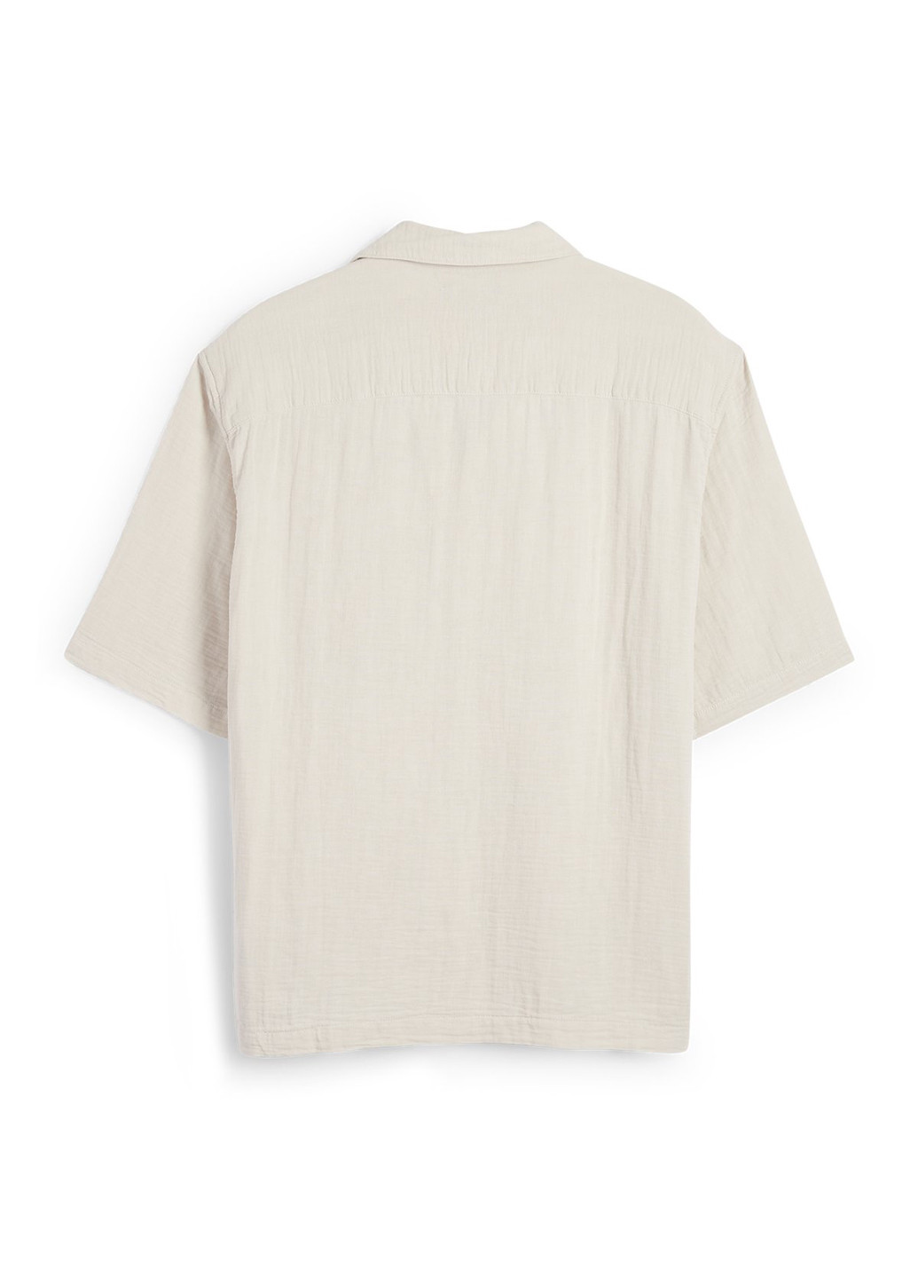 Серо-бежевая кэжуал рубашка однотонная C&A