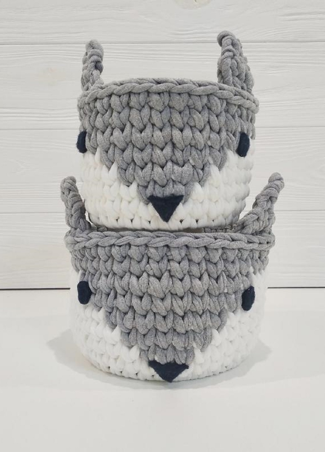 Набір кошиків органайзерів Лисички для дрібниць косметики прикрас 2 штуки в наборі ручної роботи (23574-Нов) Francesco Marconi (251855894)