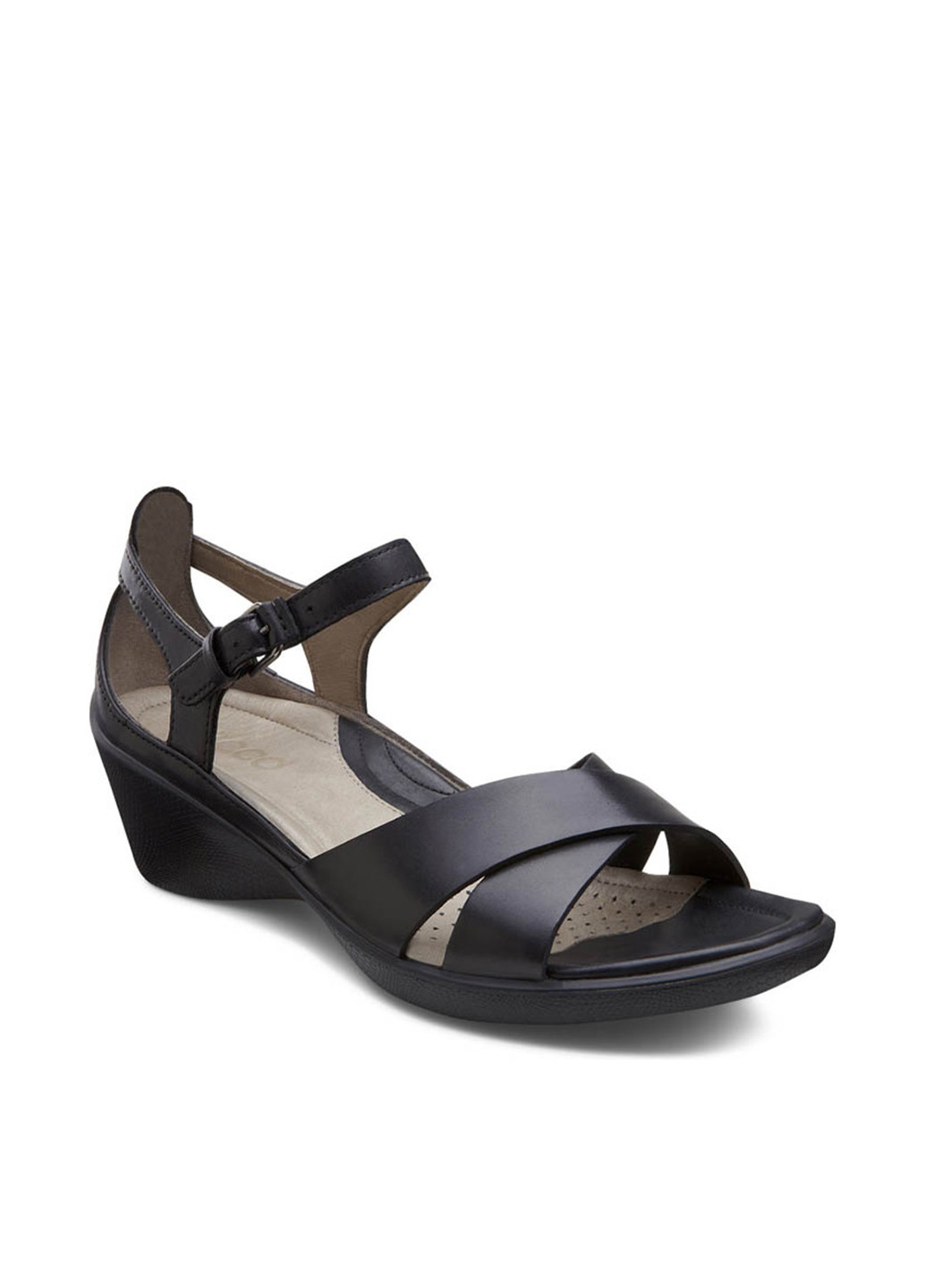 Черные босоножки Ecco с ремешком