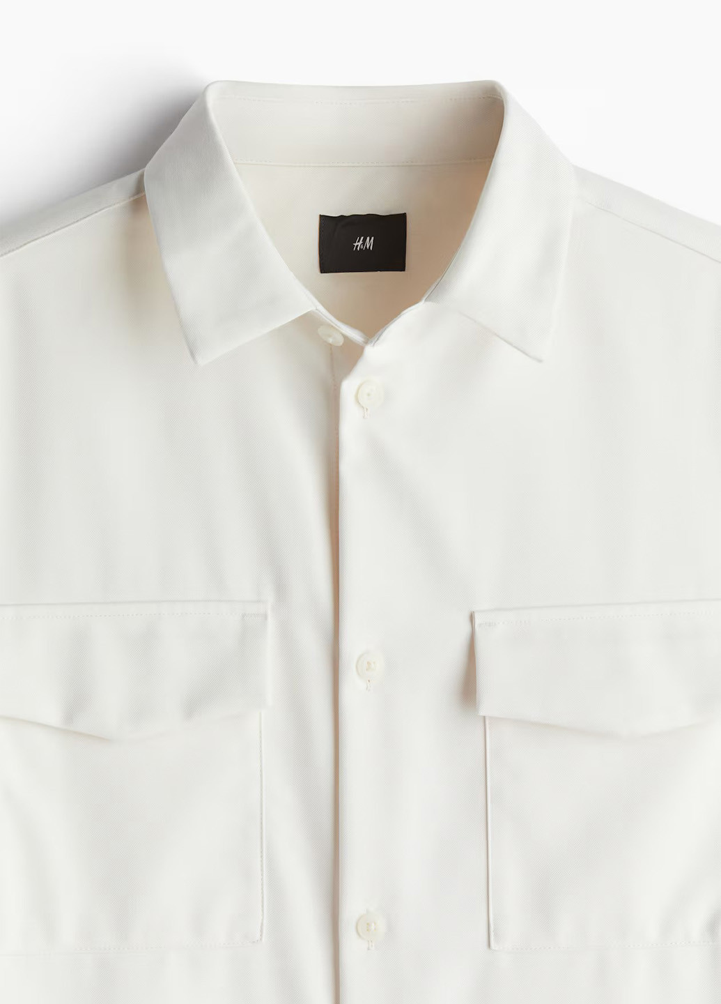 Кремовая кэжуал рубашка однотонная H&M