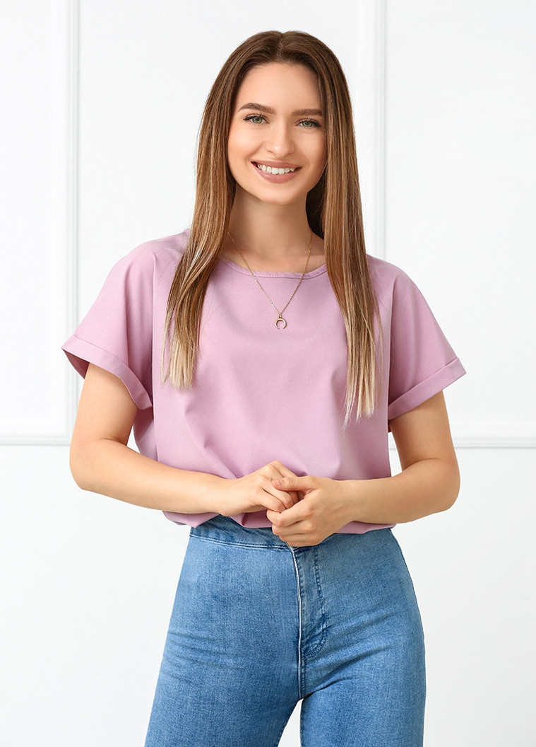 Розовая летняя летняя блузка-футболка Fashion Girl Moment