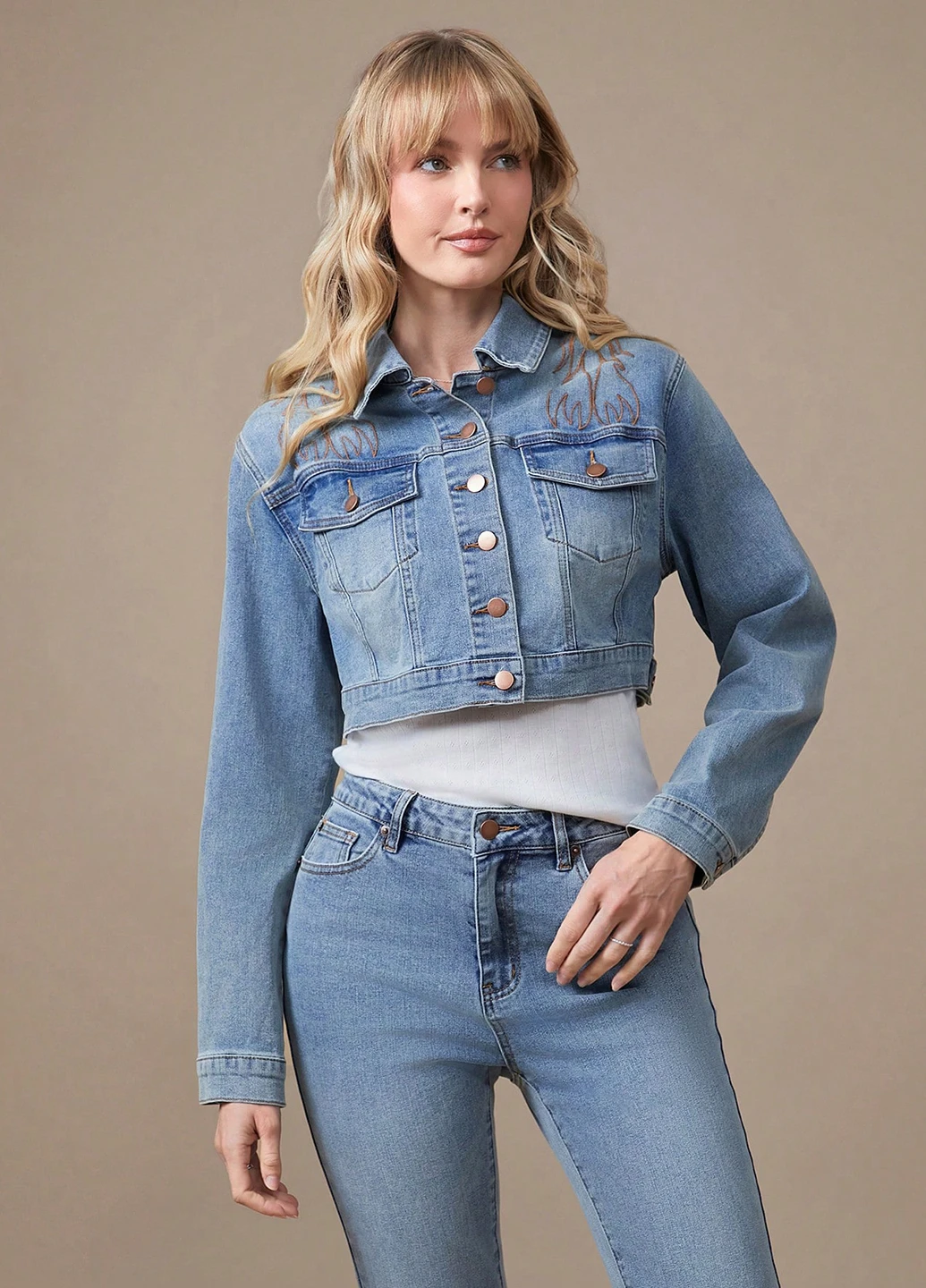 Голубая демисезонная куртка SHEIN