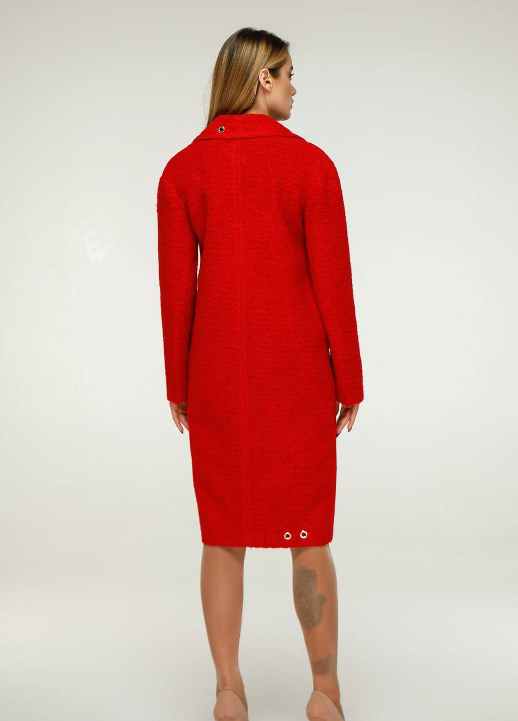 Красное демисезонное Пальто В-1243 Красный Favoritti