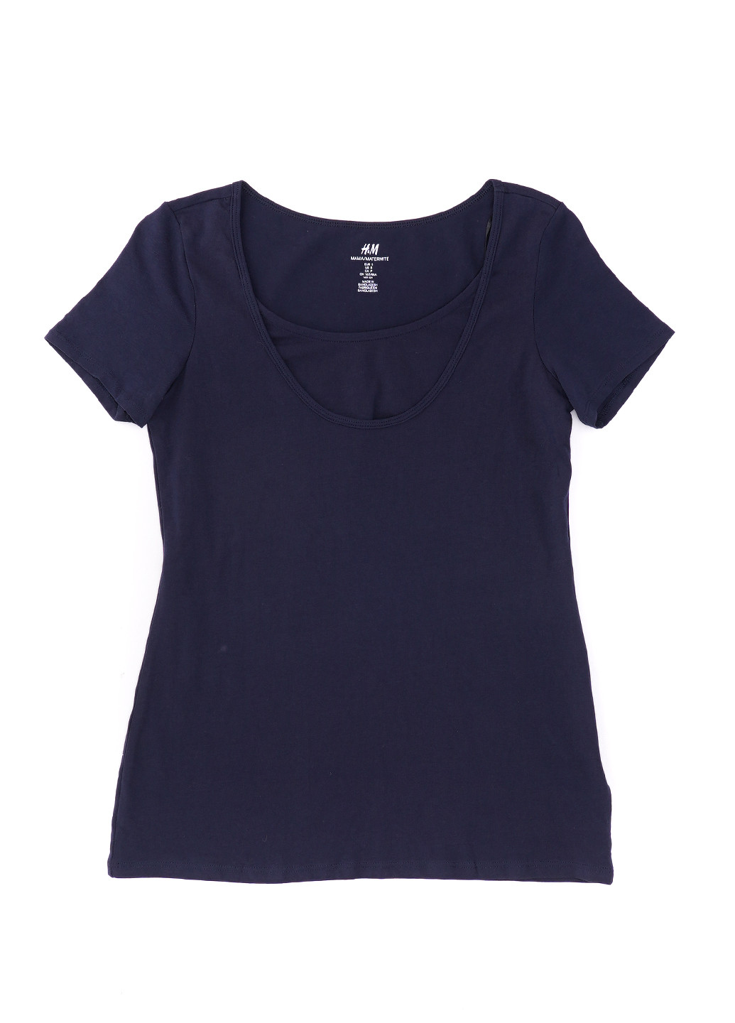 Темно-синя літня футболка для годуючих H&M