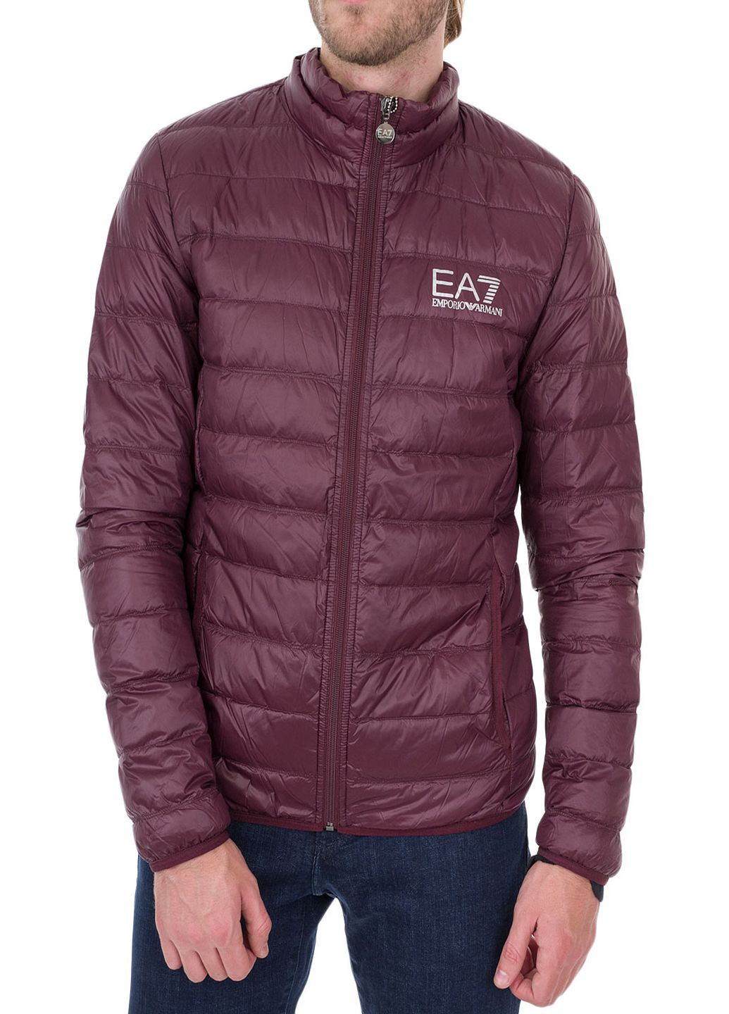 Бордова зимня куртка ARMANI EA7