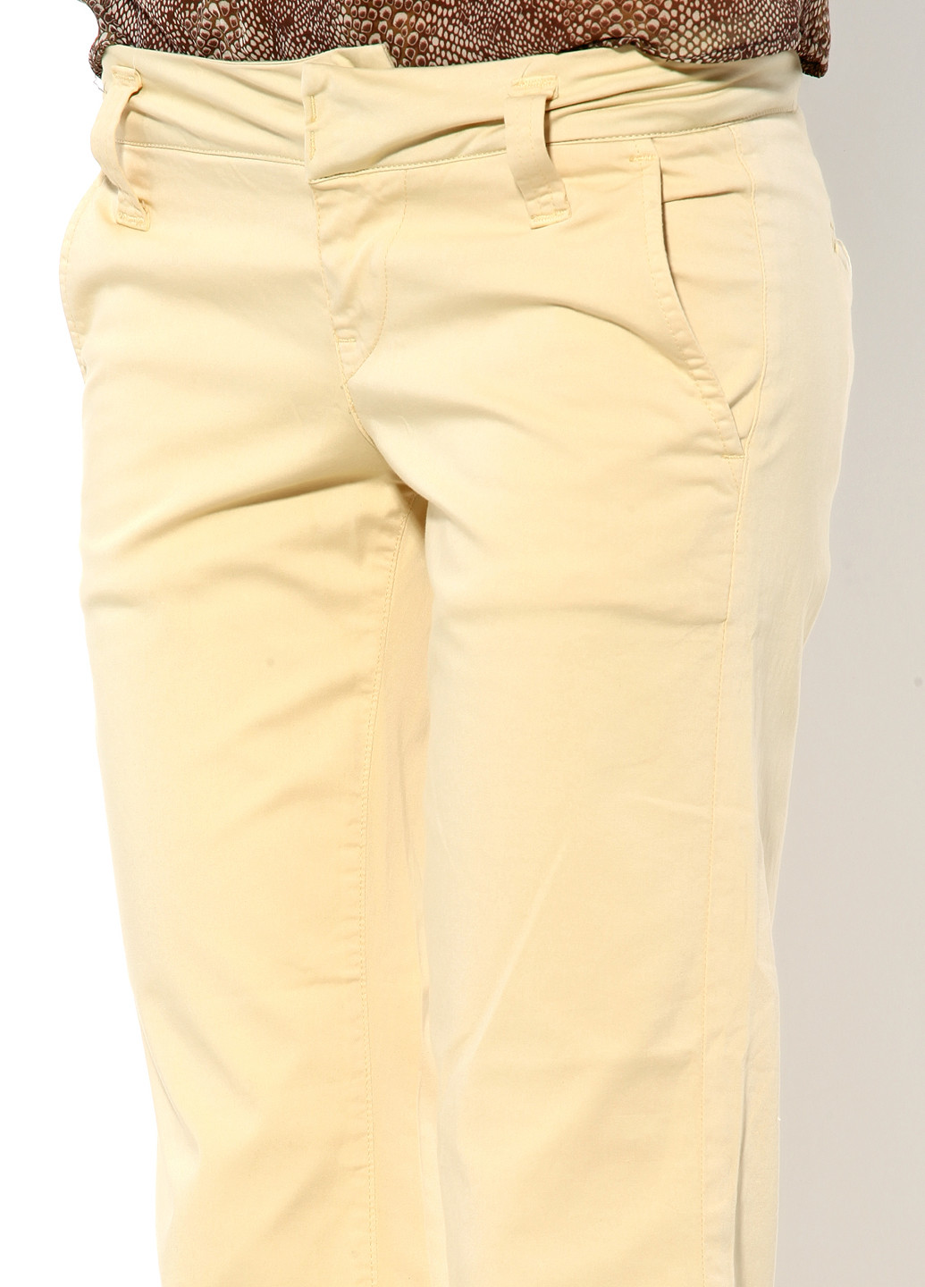 Светло-желтые кэжуал демисезонные клеш брюки Fornarina