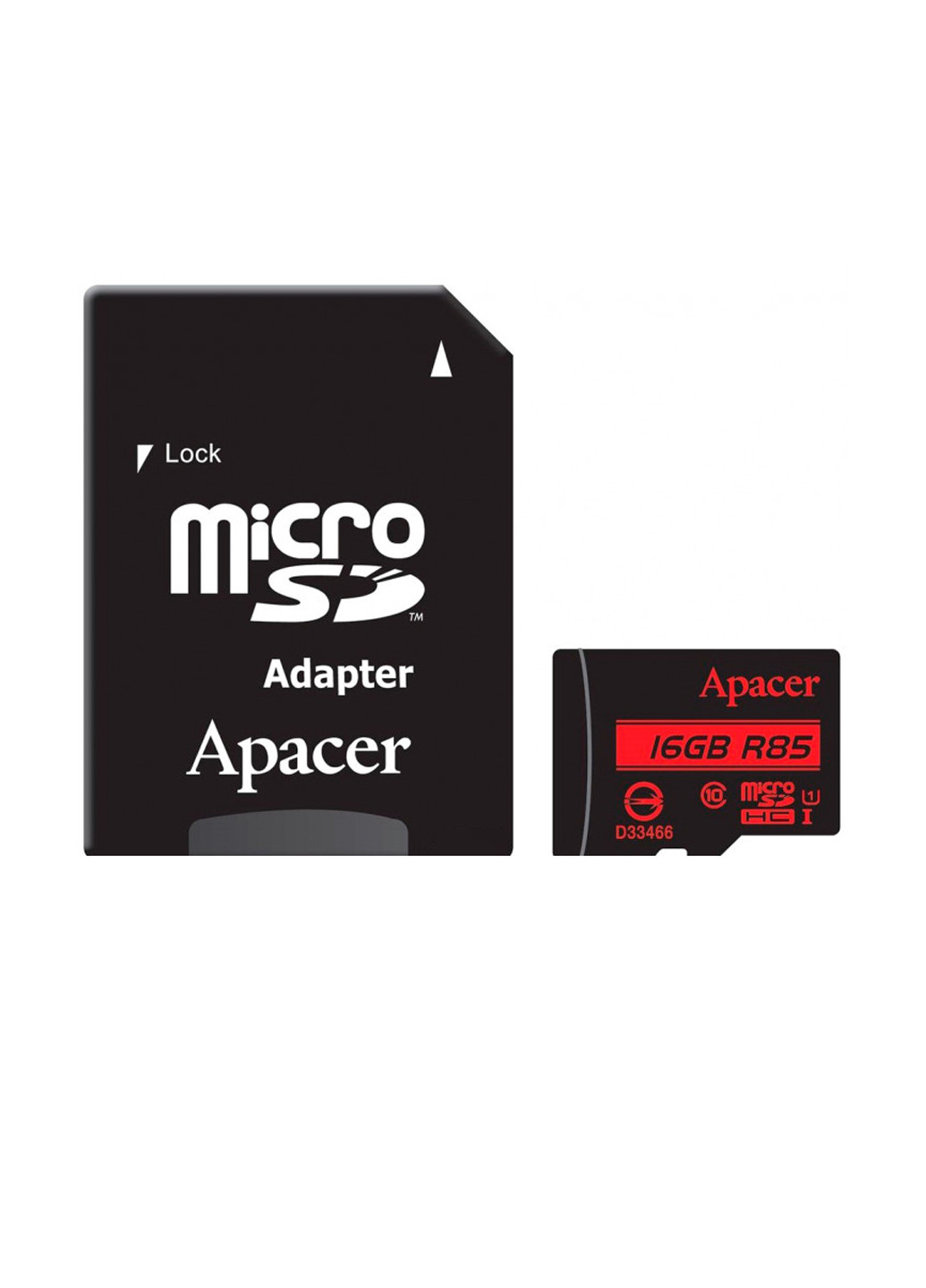 Карта памяти microSDHC 16GB C10 UHS-I (R85MB/s) + SD-adapter (AP16GMCSH10U5-R) Apacer карта памяти apacer microsdhc 16gb c10 uhs-i (r85mb/s) + sd-adapter (ap16gmcsh10u5-r) (135316889)