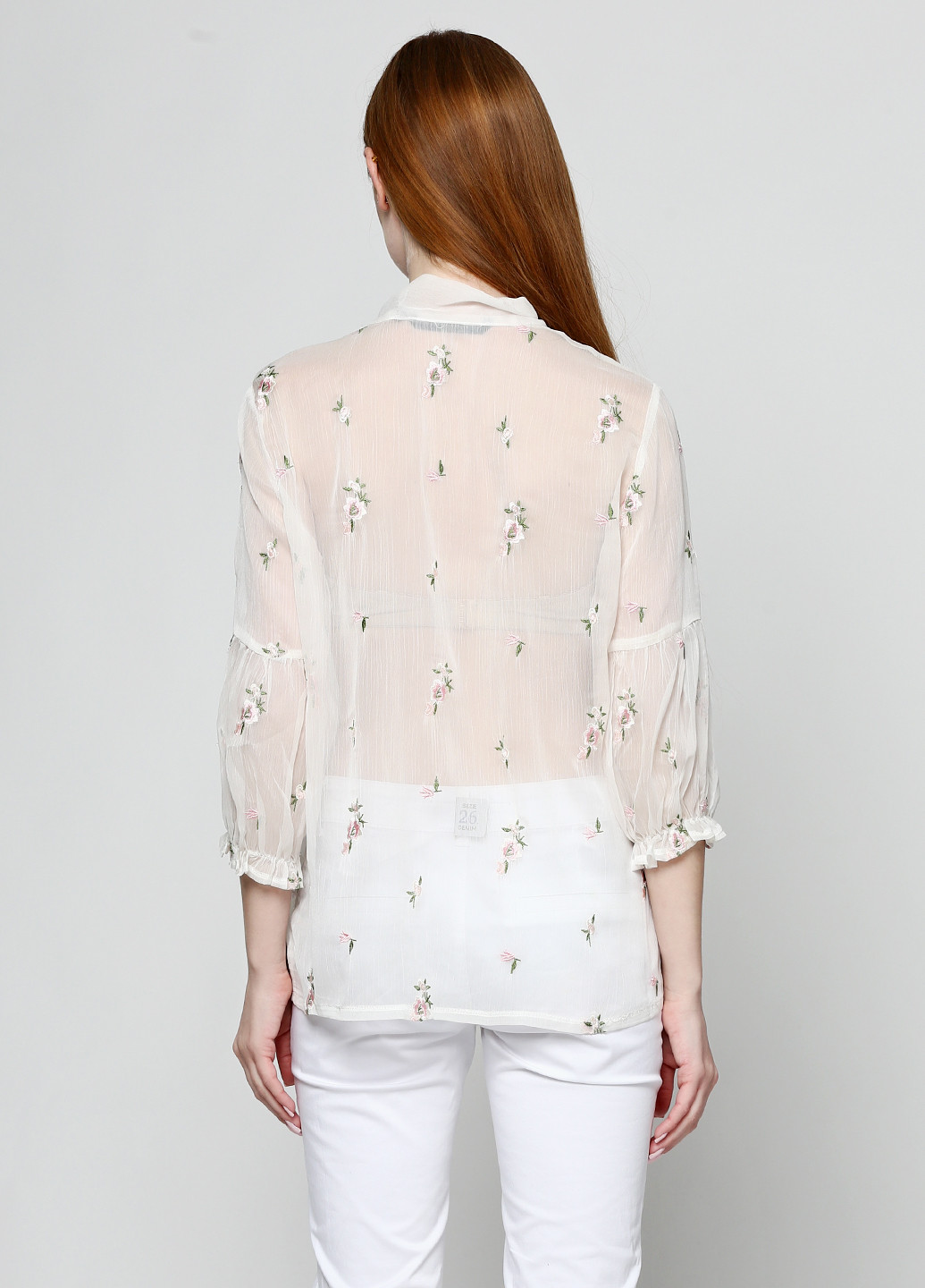Белая демисезонная блуза с длинным рукавом Silvian Heach