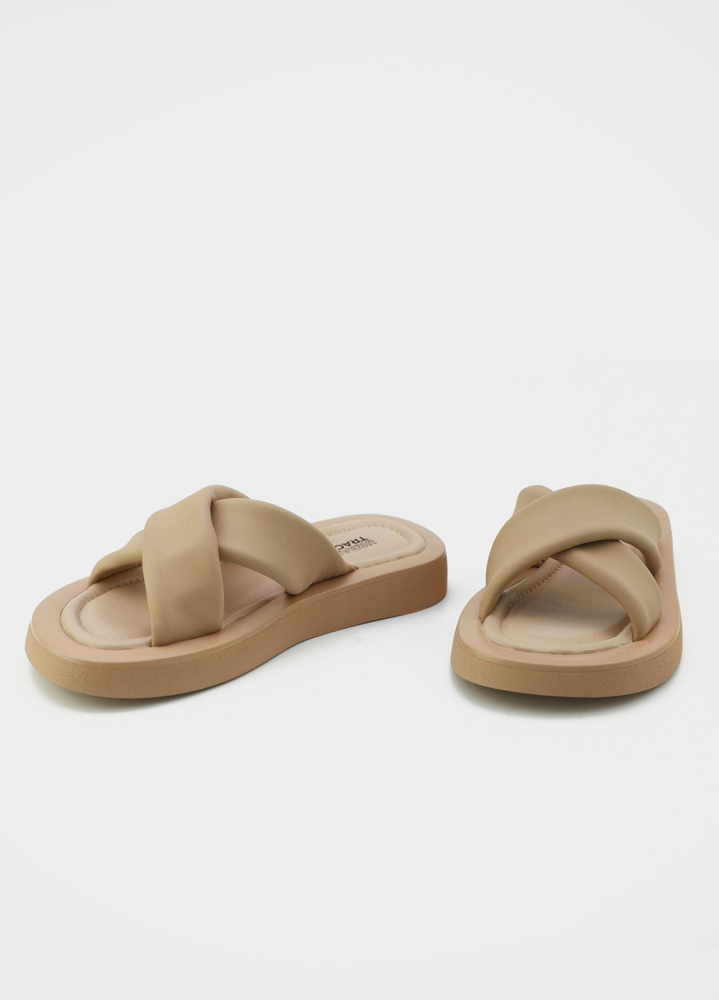 Бежевые шлепанцы Respect