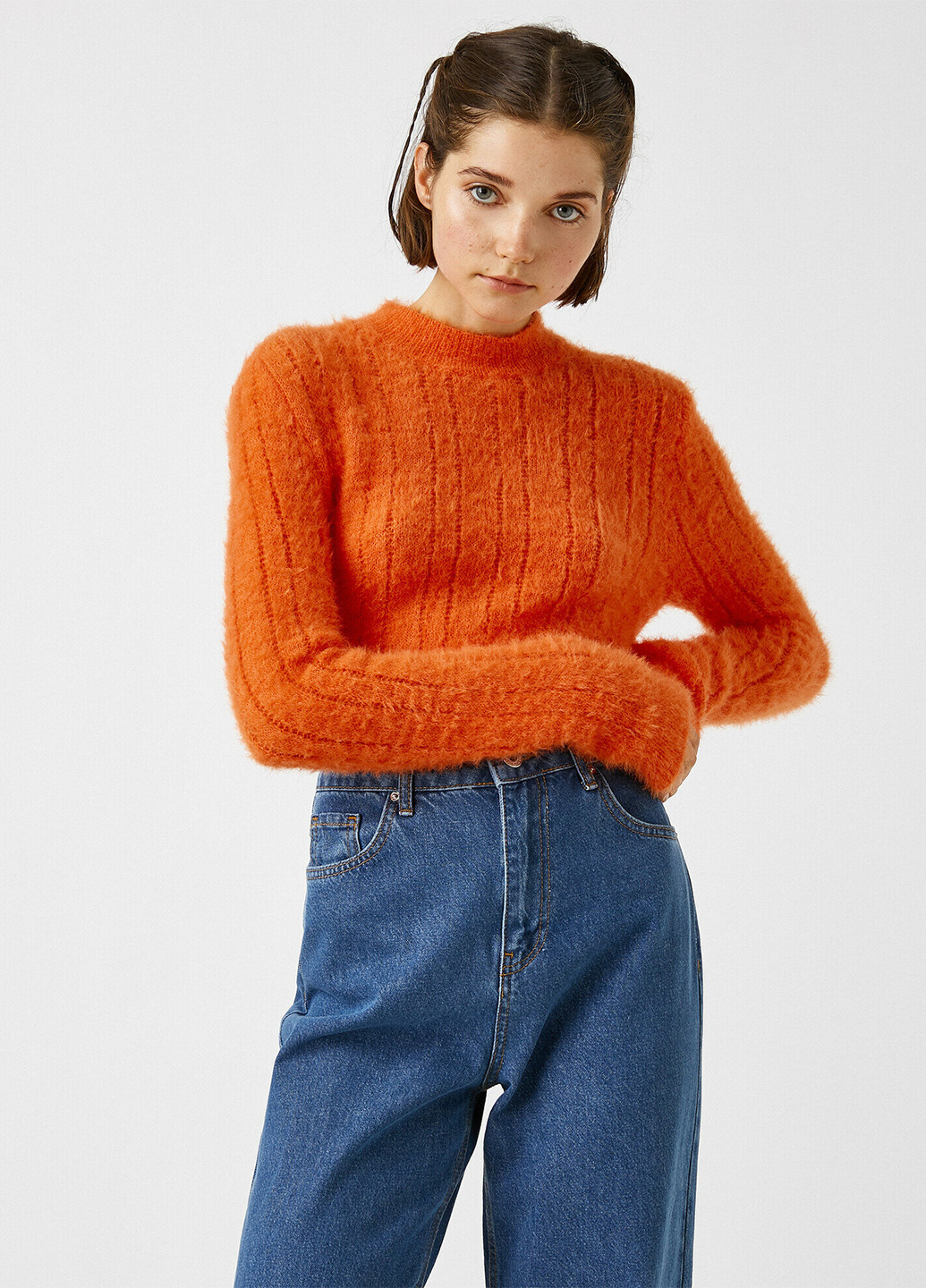Оранжевый демисезонный свитер джемпер KOTON