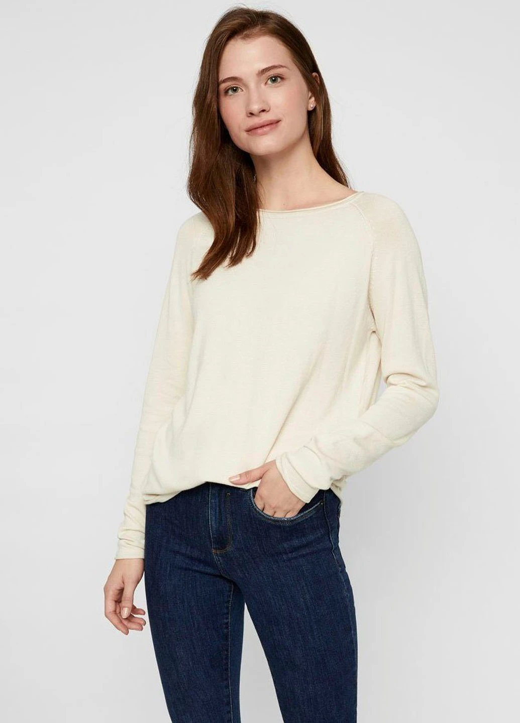 Молочний демісезонний светр Vero Moda