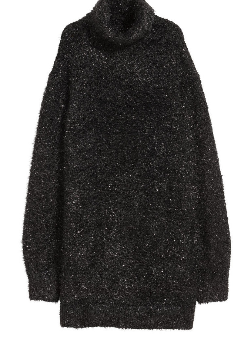 Черное кэжуал платье H&M однотонное