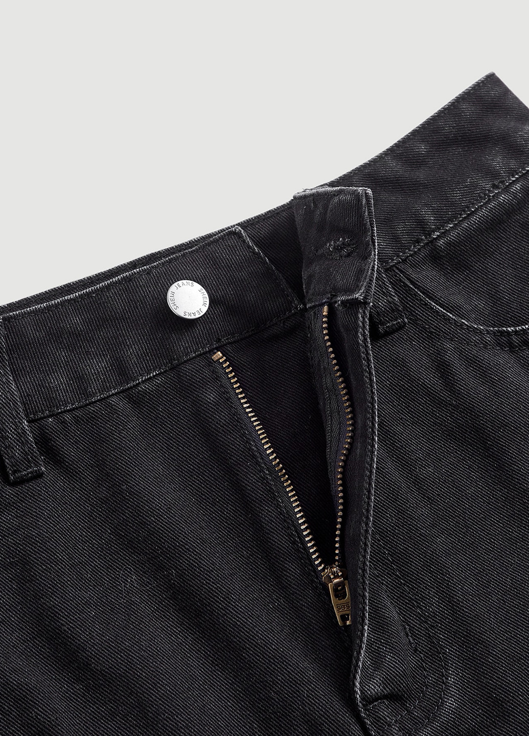 Черная джинсовая однотонная юбка SHEIN карго