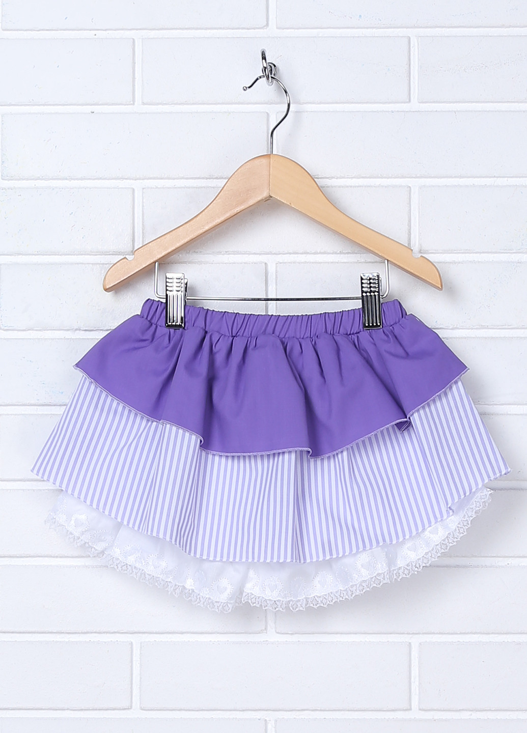 Фиолетовая кэжуал в полоску юбка Sasha со средней талией