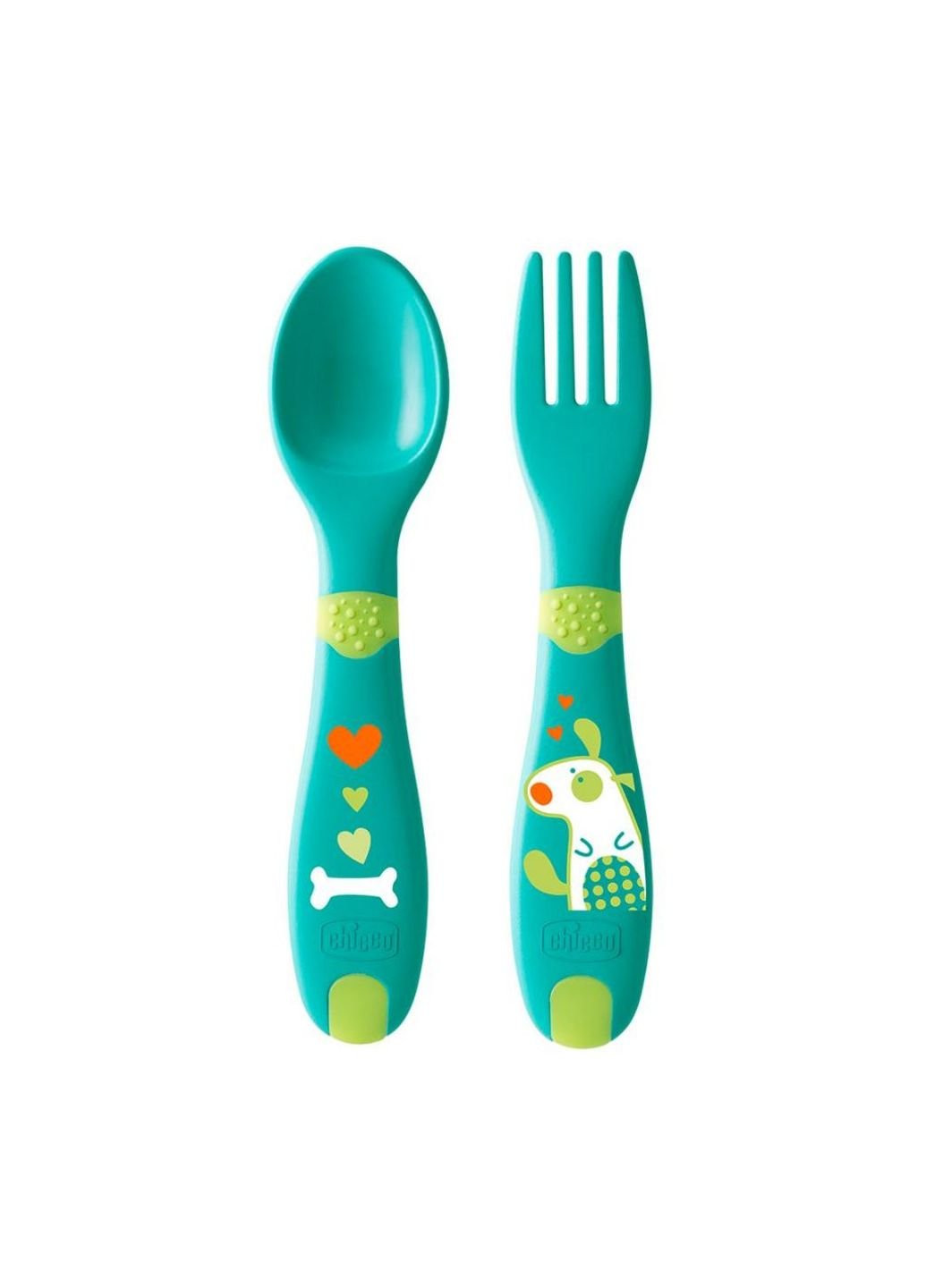 Набор детской посуды ложка и вилка First Cutlery 12 м Chicco (252250999)