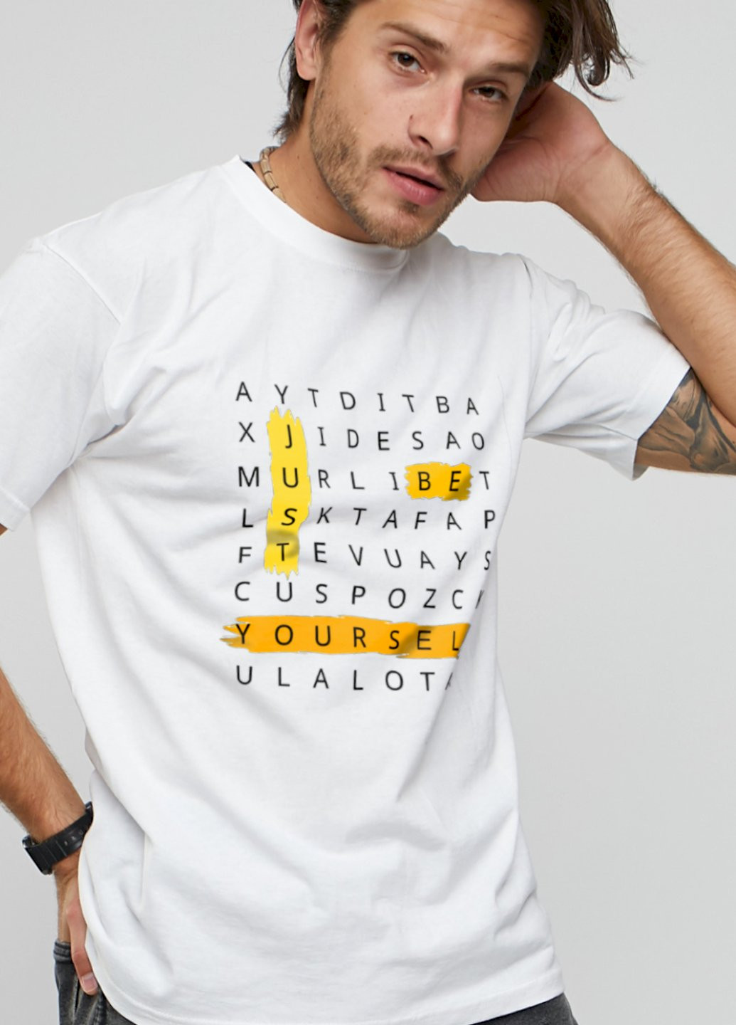 Біла футболка чоловіча YAPPI