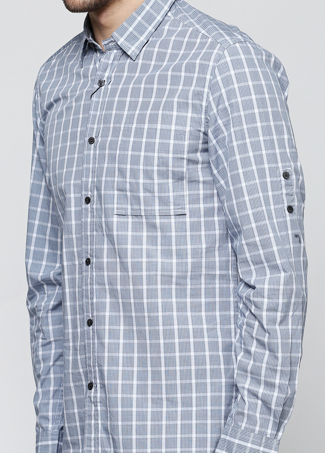 Голубой кэжуал рубашка в клетку Antony Morato с длинным рукавом
