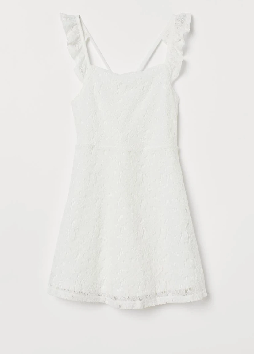 Белое платье из кружева H&M (221723232)
