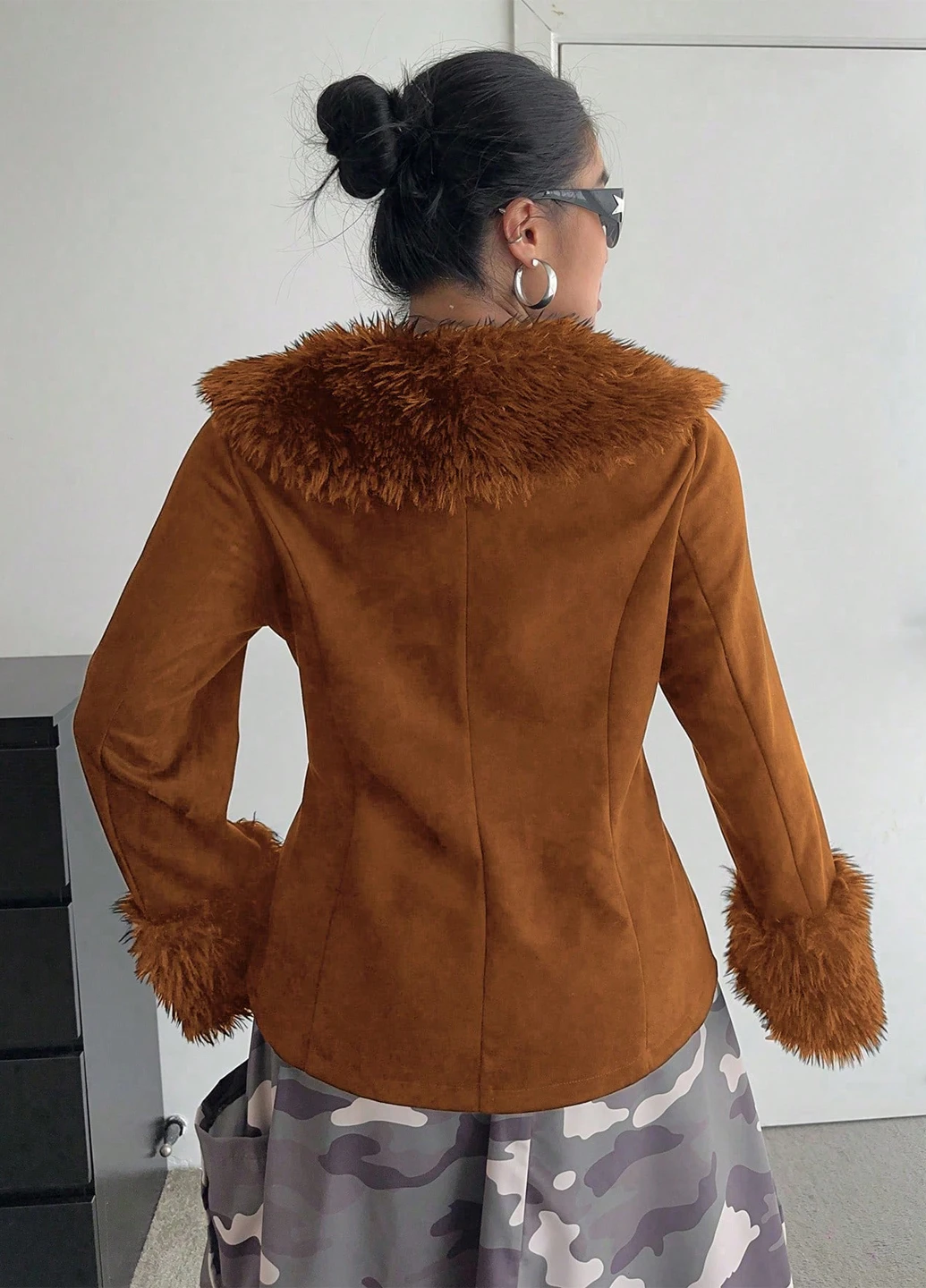 Коричнева демісезонна куртка SHEIN