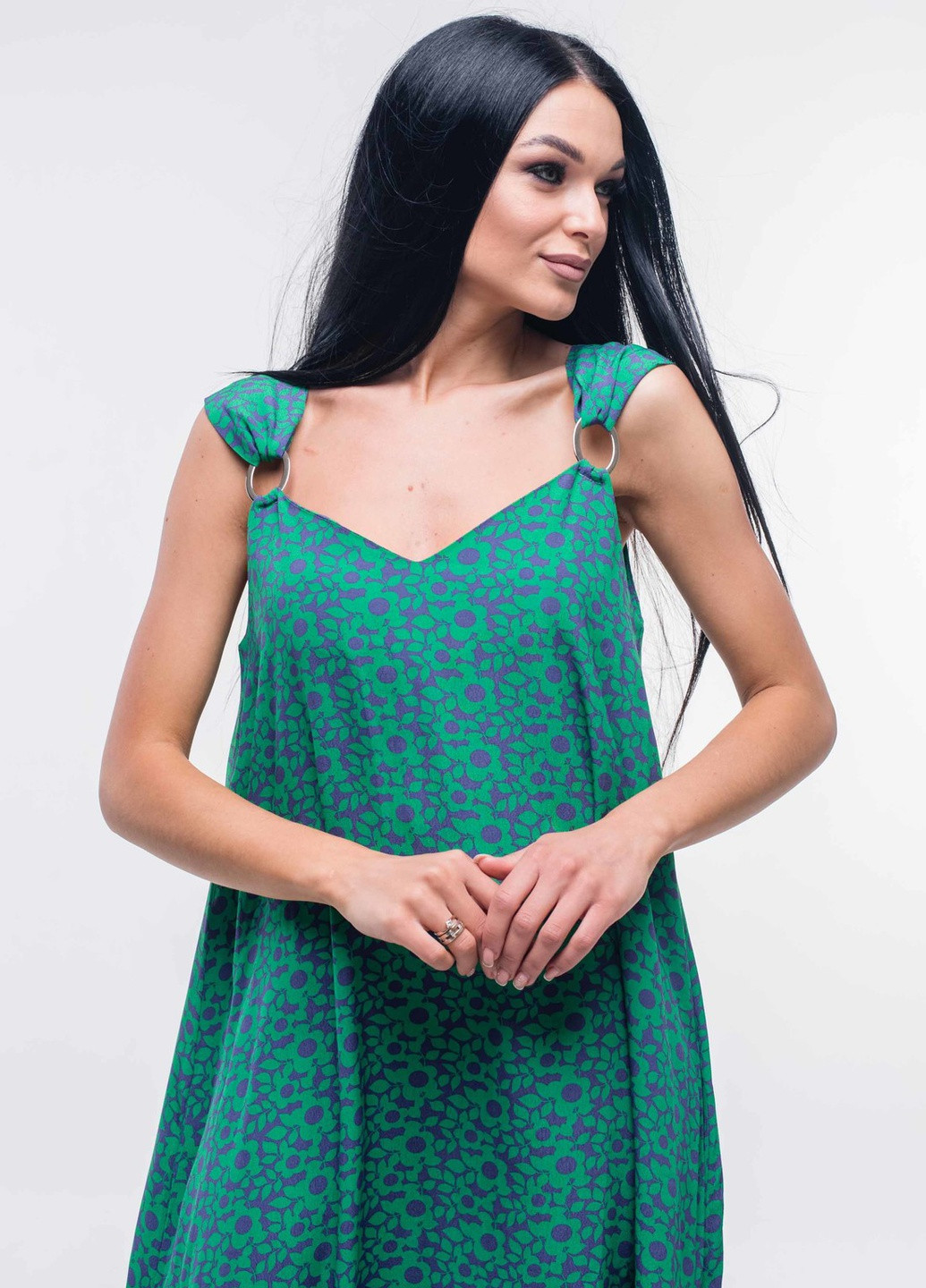 Зеленое кэжуал платье верона сф 16.2-53/19 зеленый Ри Мари однотонное
