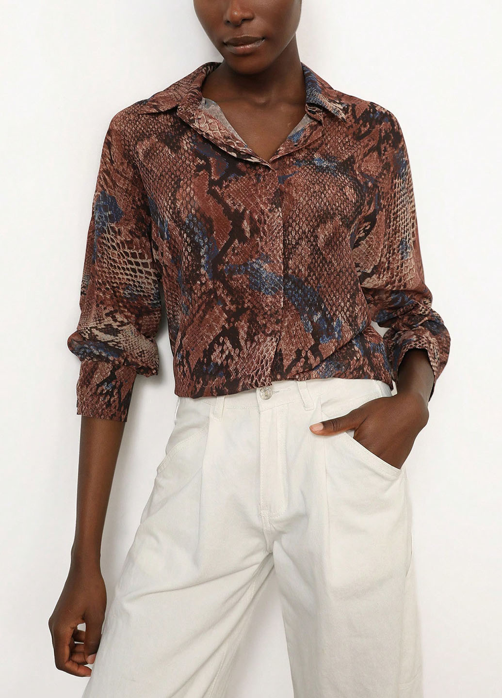 Комбинированная блуза SHEIN