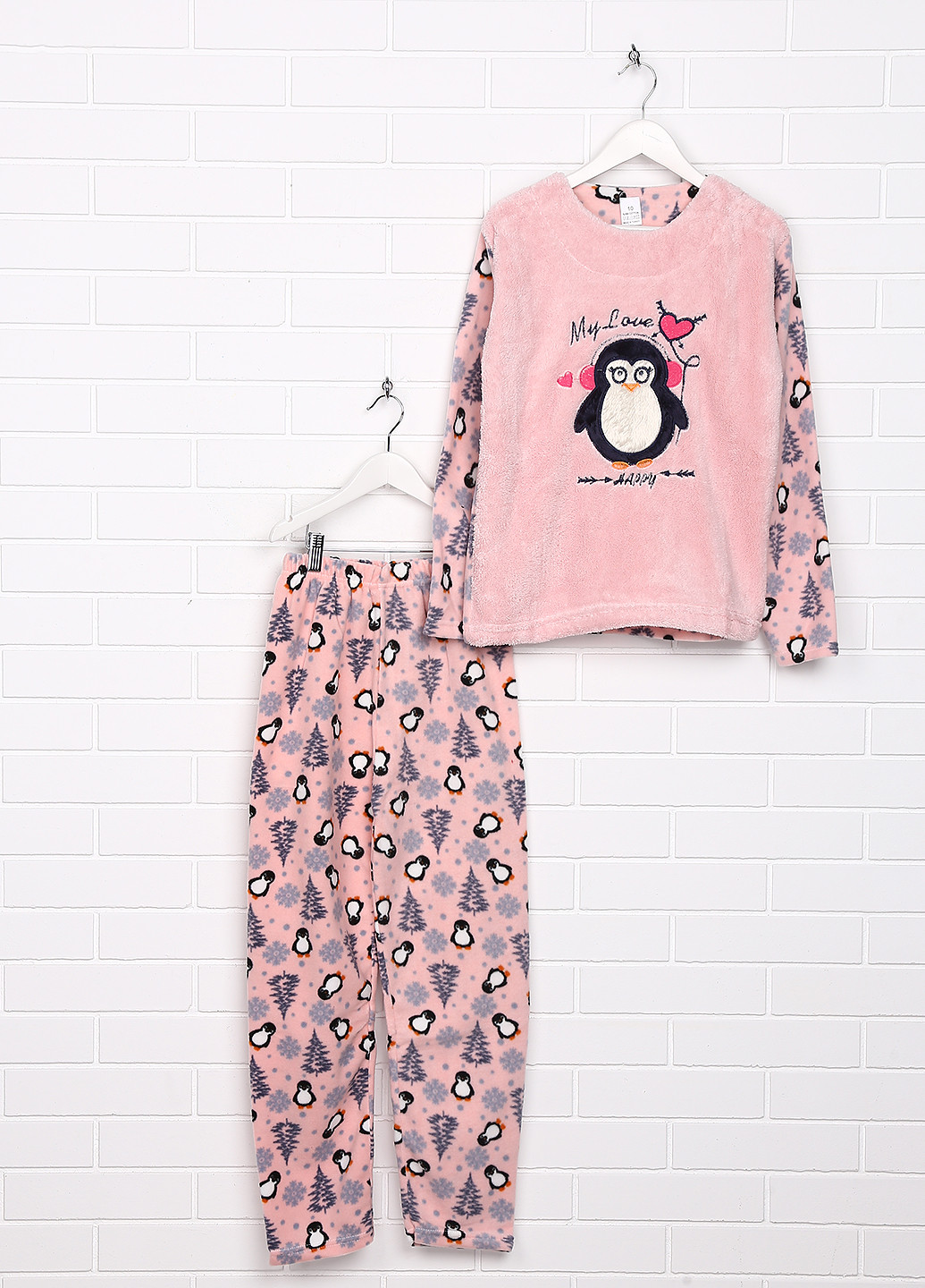 Персиковая всесезон пижама (свитшот, брюки) Adalya