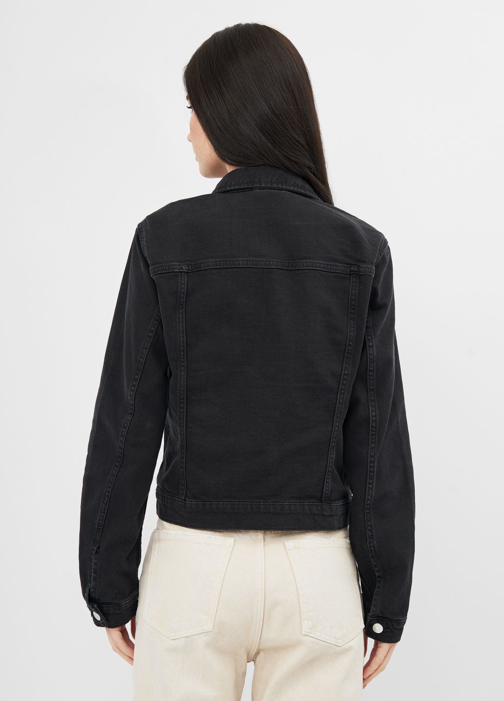 Чорна літня куртка джинсова H&M