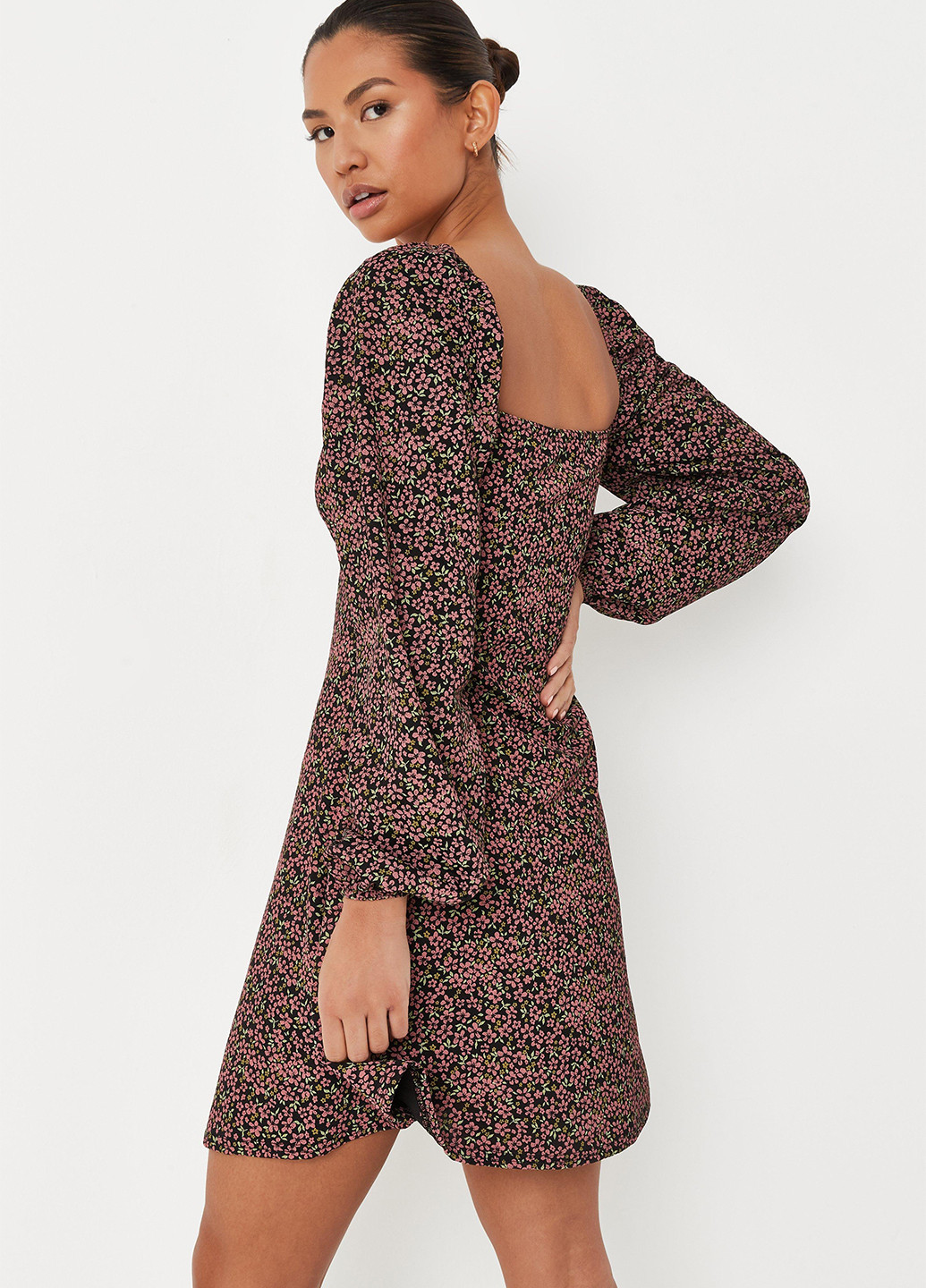 Чорна кежуал сукня Missguided з квітковим принтом