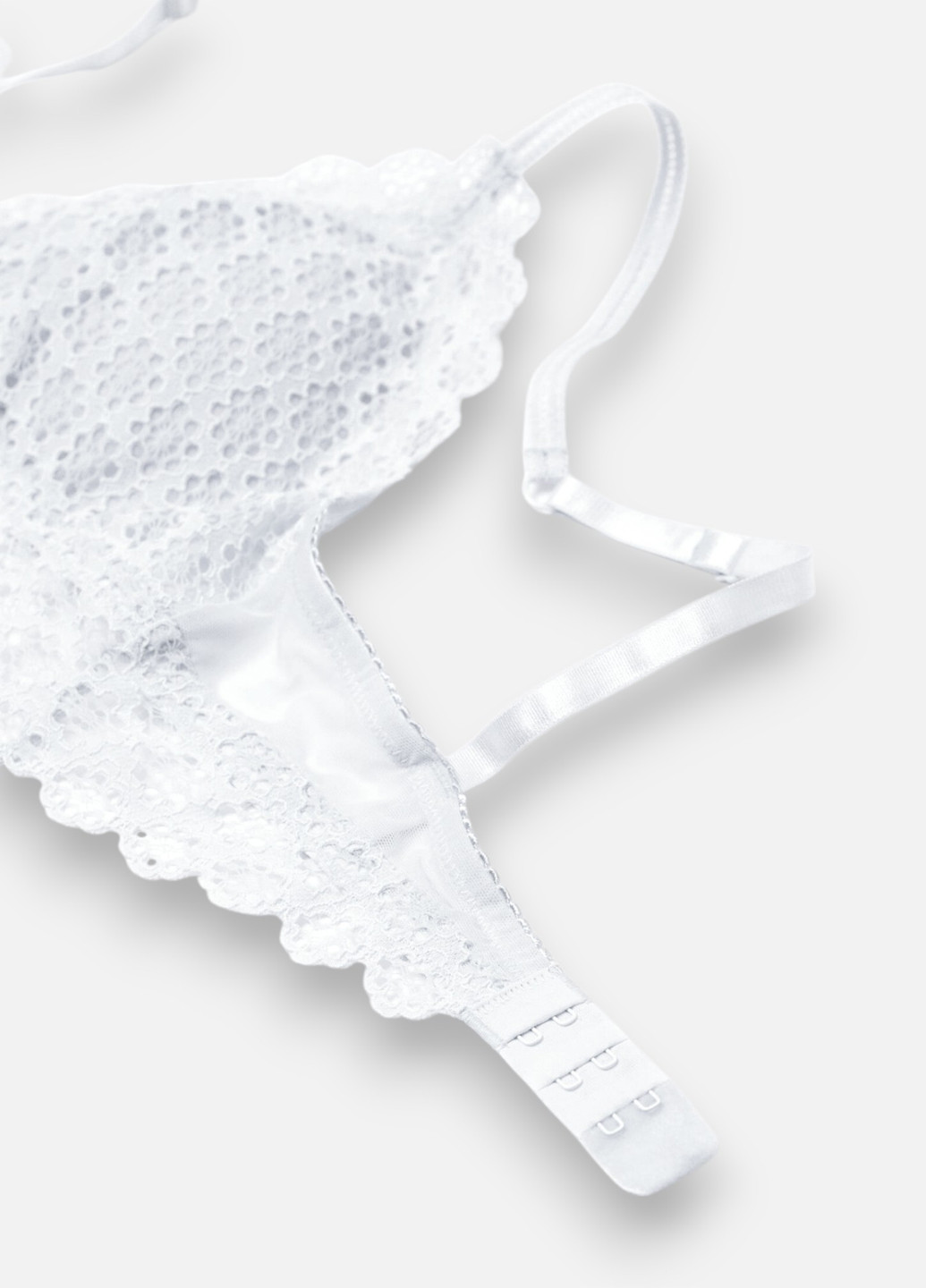 Белый бралетт бюстгальтер H&M без косточек полиамид