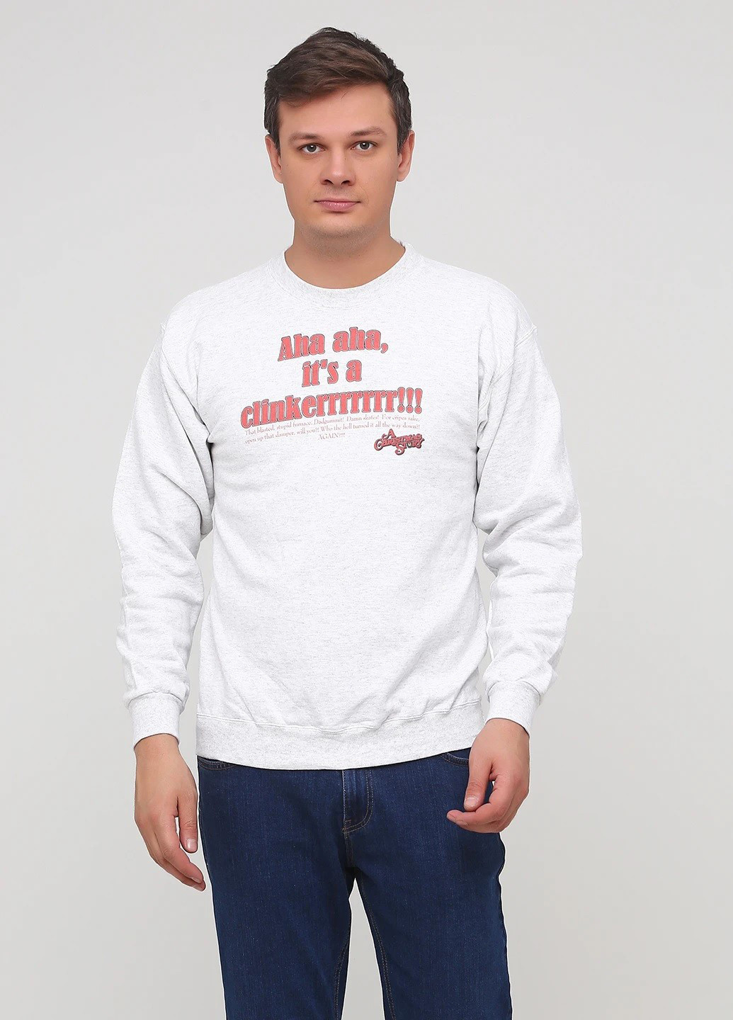 Світло-сірий світшот Hanes напис без декору (361960116)