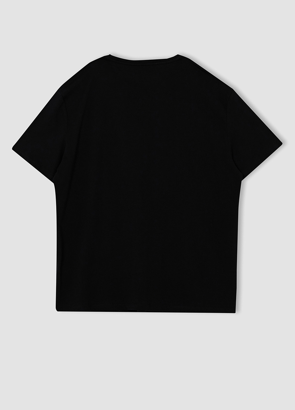 Чорна літня футболка DeFacto