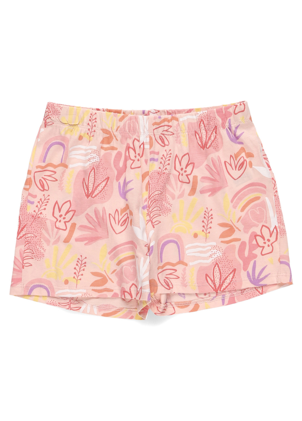 Розовый летний комплект (футболка (3 шт.), шорти (3 шт.)) C&A