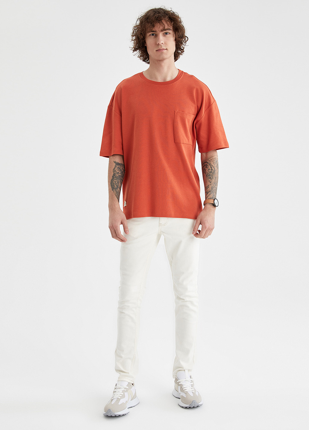 Оранжевая футболка DeFacto