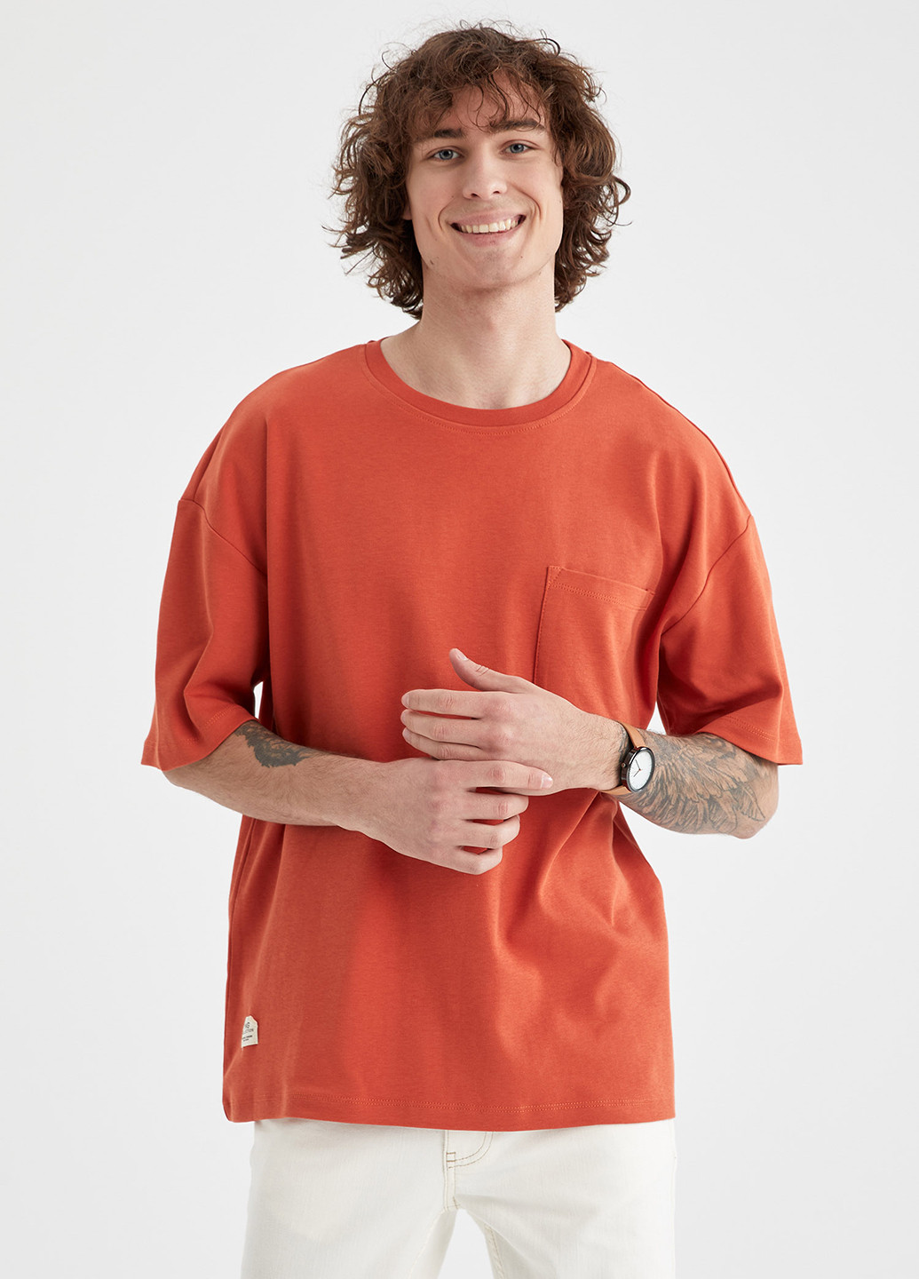 Оранжевая футболка DeFacto