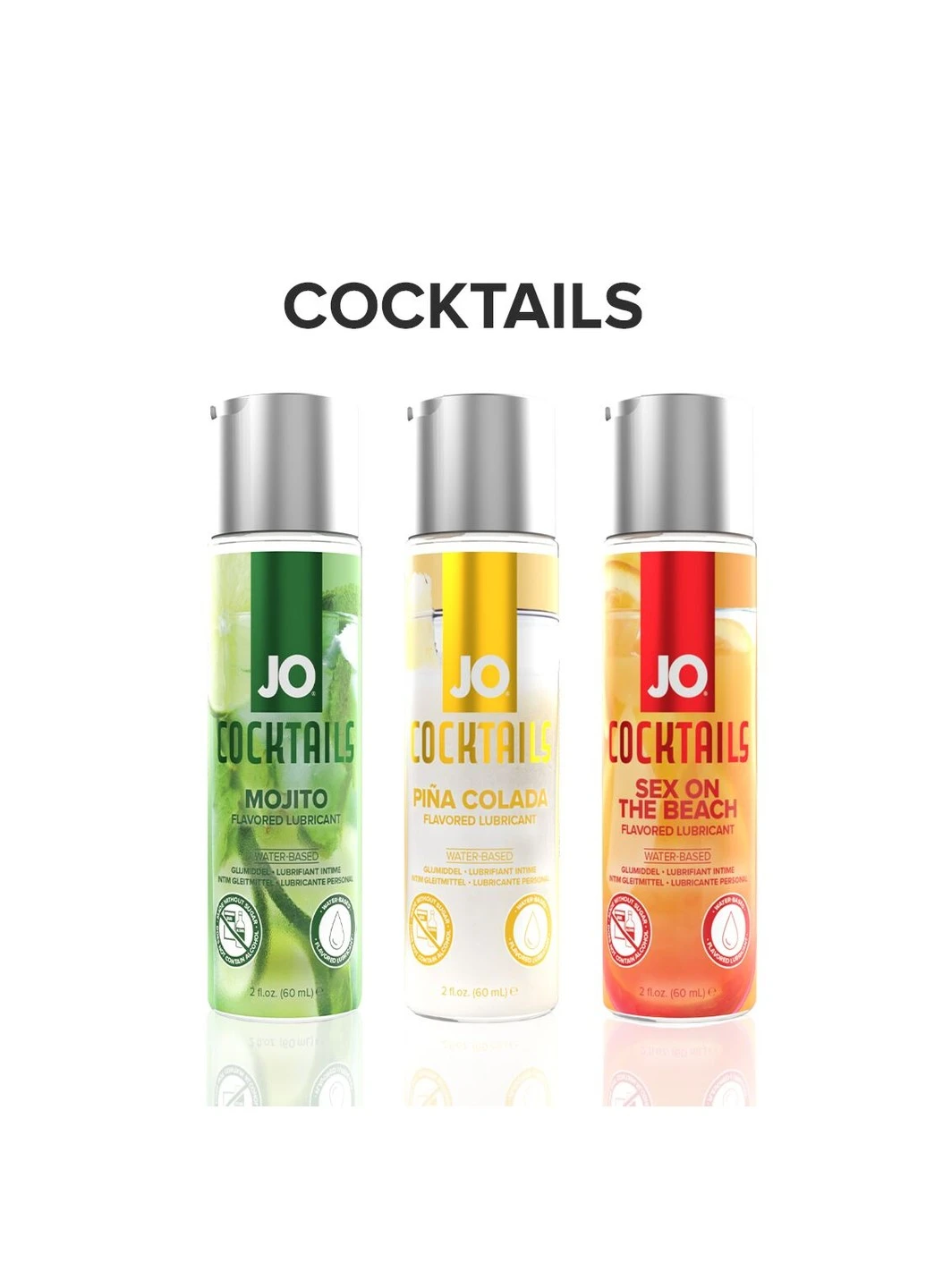Лубрикант на водній основі Cocktails - Mojito без цукру, рослинний гліцерин (60 мл) System JO (254583256)