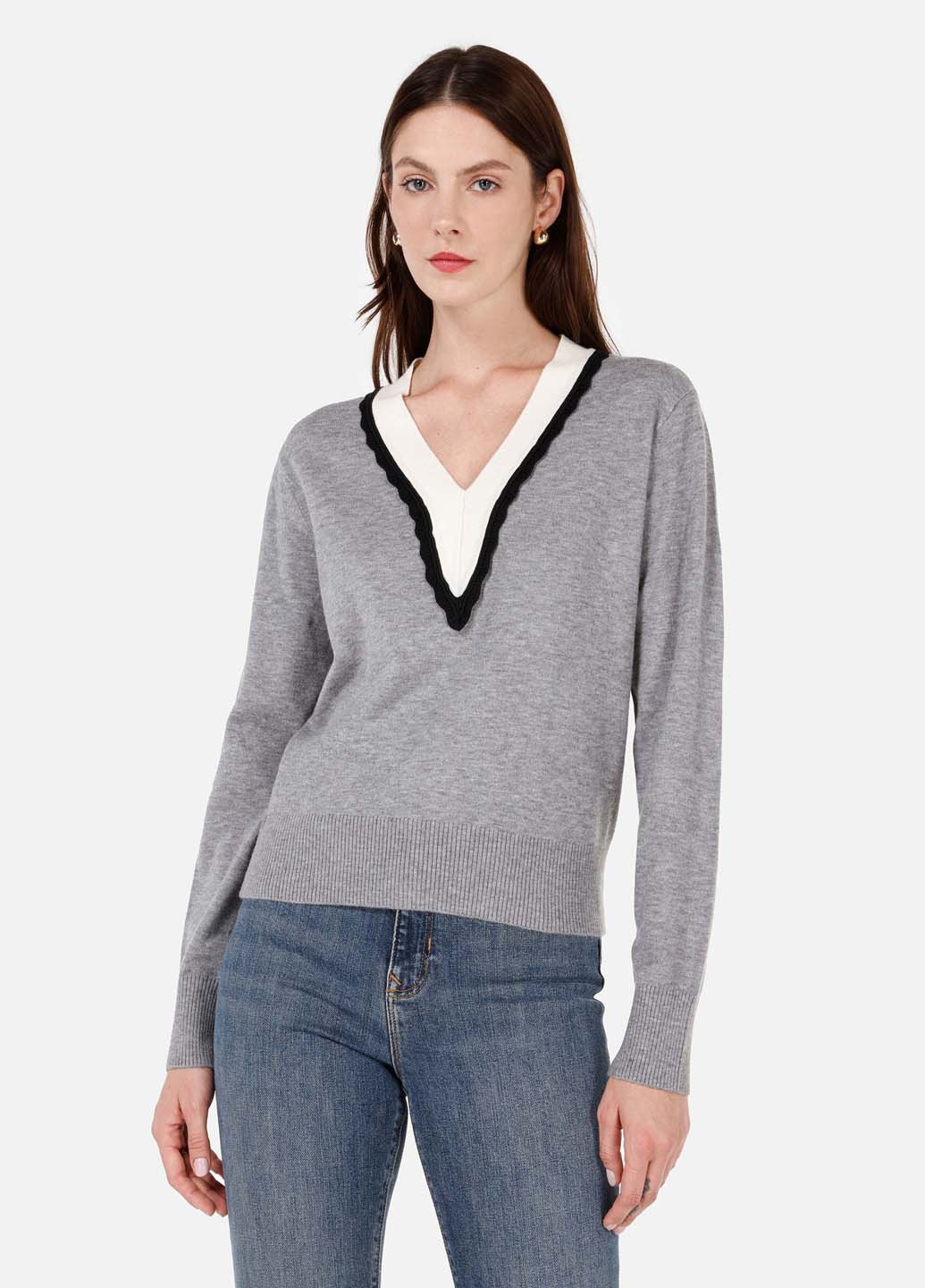 Сірий зимовий пуловер пуловер Colin's